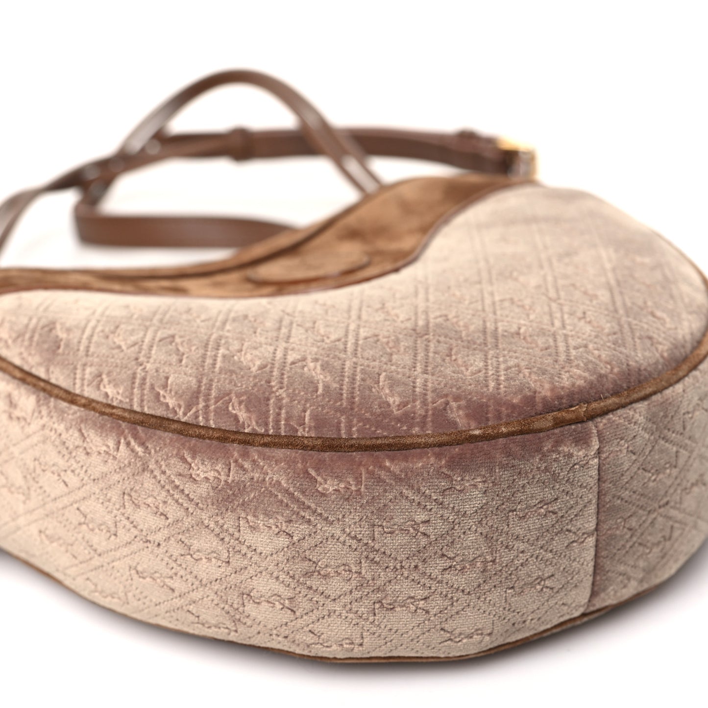 Velvet Suede Le Monogramme Coeur Crossbody Brown