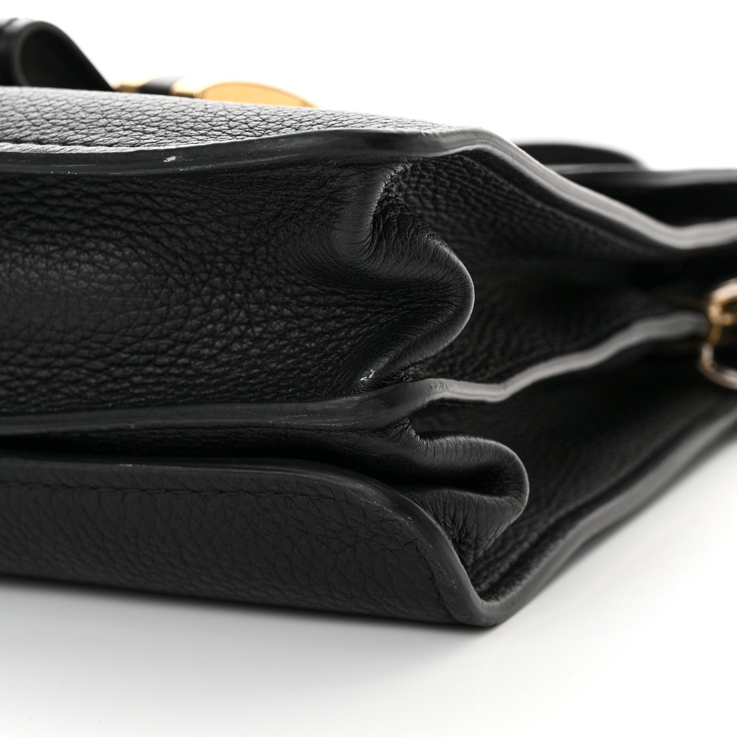 Grained Calfskin Medium Aby Day Shoulder Bag Black