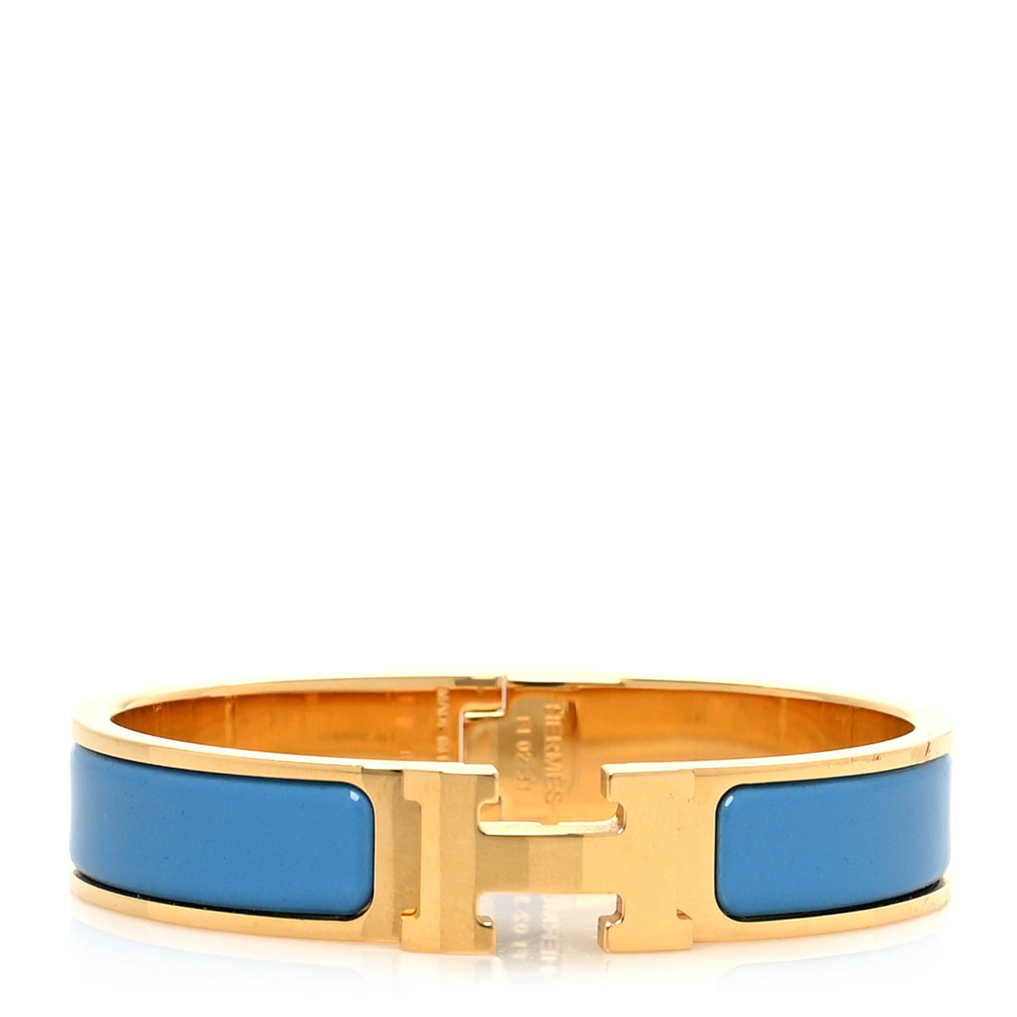 Enamel Narrow Clic Clac H Bracelet PM Bleu Album