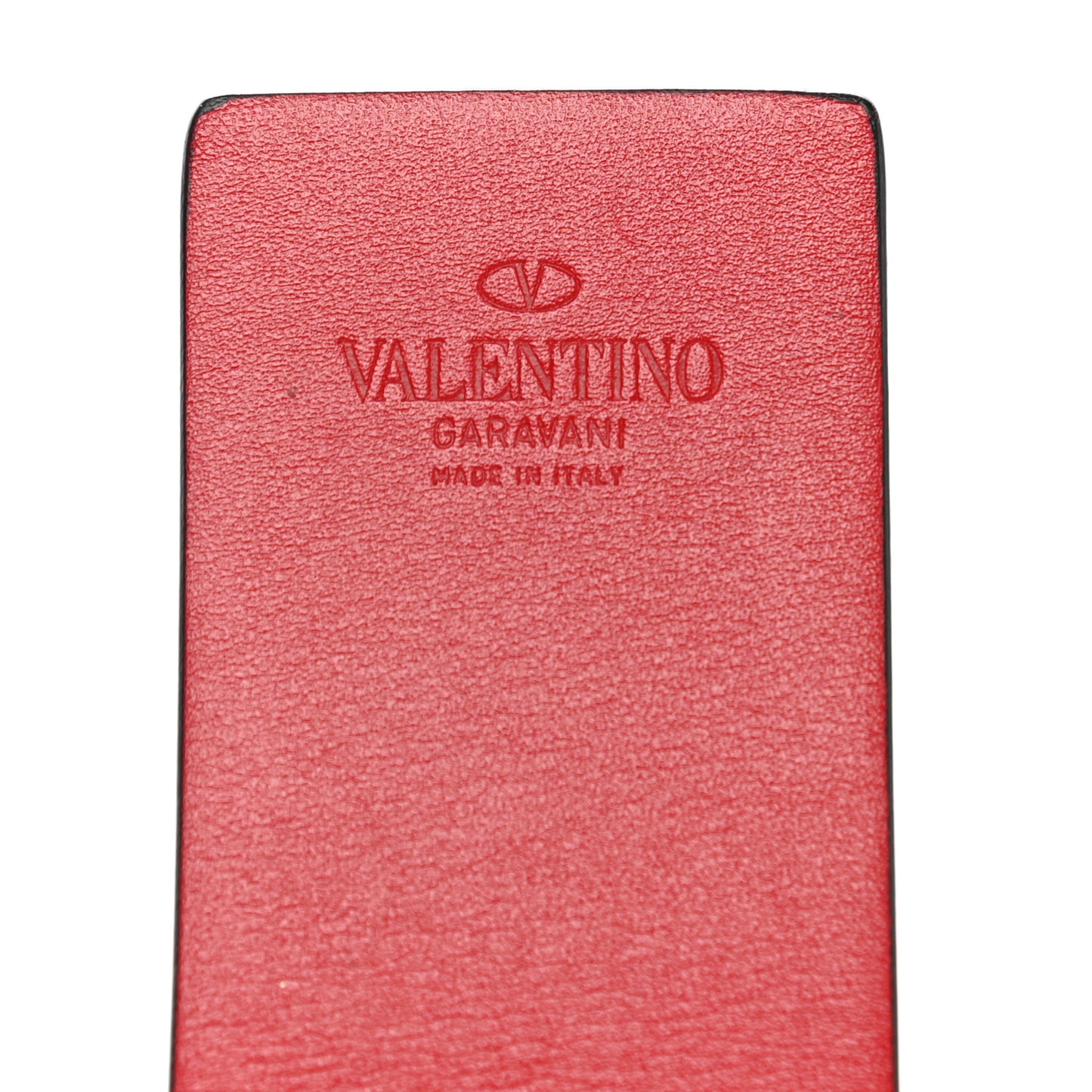 Glossy Calfskin VLogo Reversible 70mm Belt Black Rouge Pur