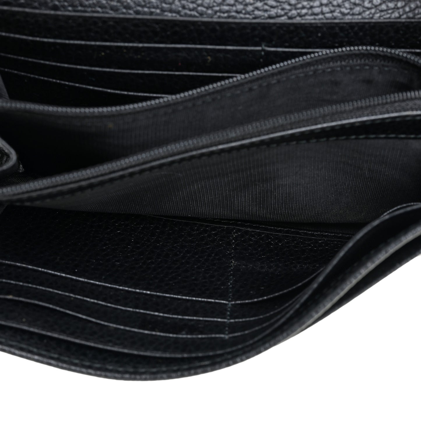 Calfskin Petite GG Marmont Wallet Chain Bag Black