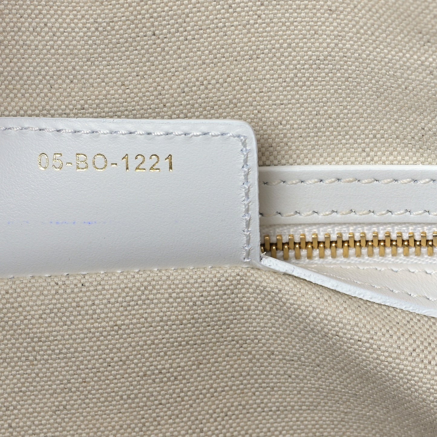 Calfskin Large Dior Vibe Zip Bowling Bag White Blue