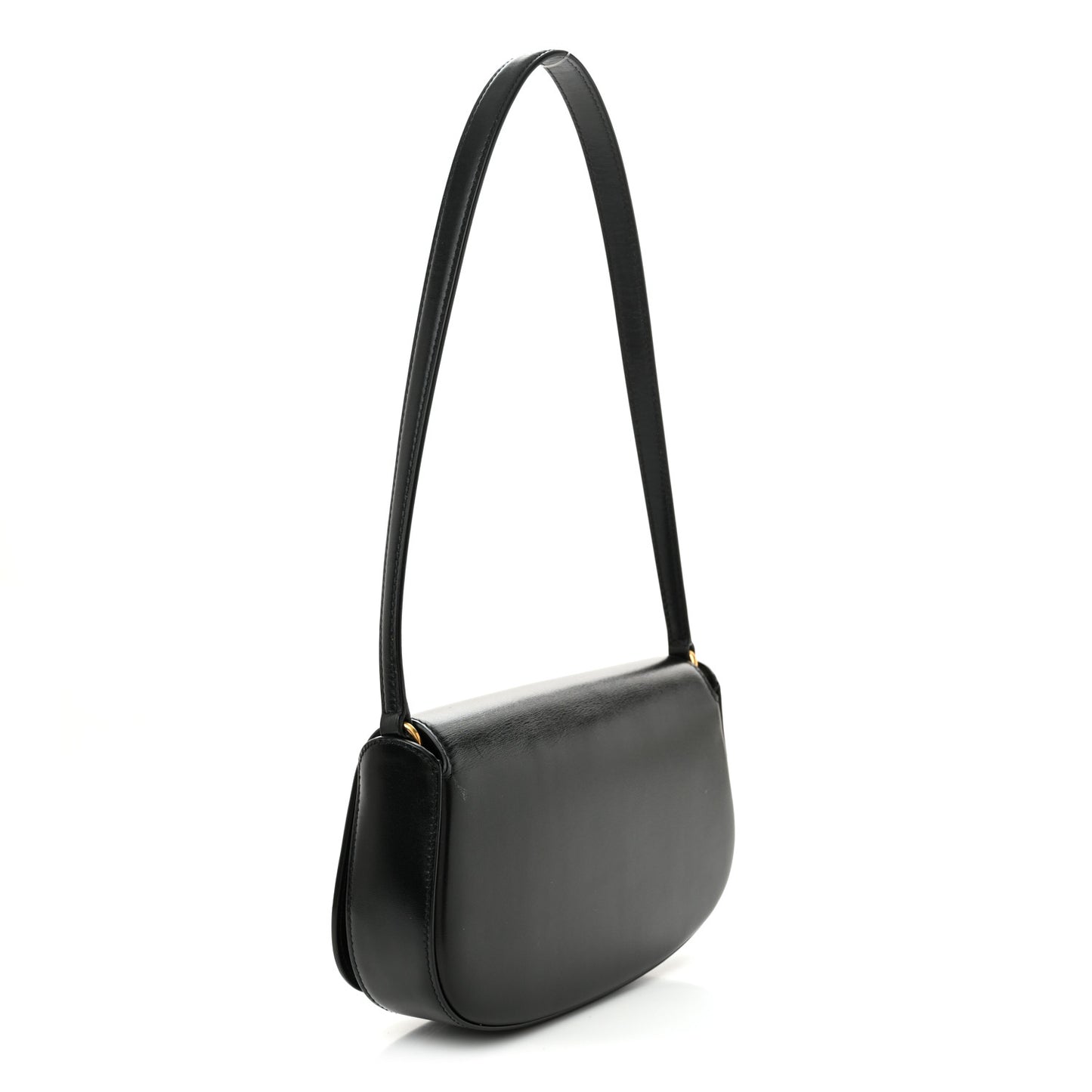 Box Calfskin Mini Voltaire Shoulder Bag Black