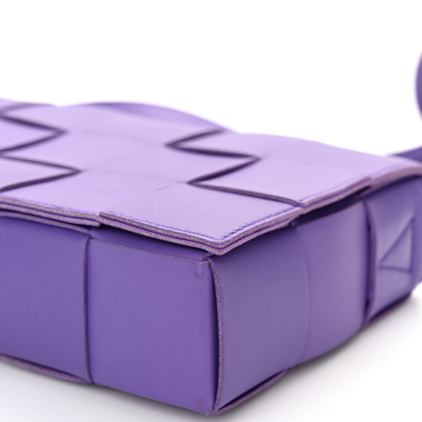 Lambskin Maxi Intrecciato Cassette Crossbody Bag Purple