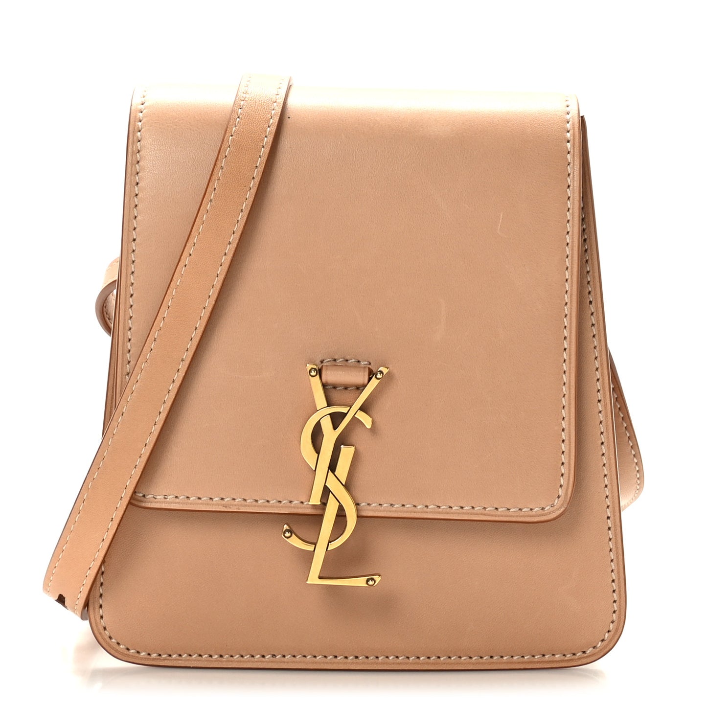 Smooth Calfskin North South Kaia Satchel Vintage Brown