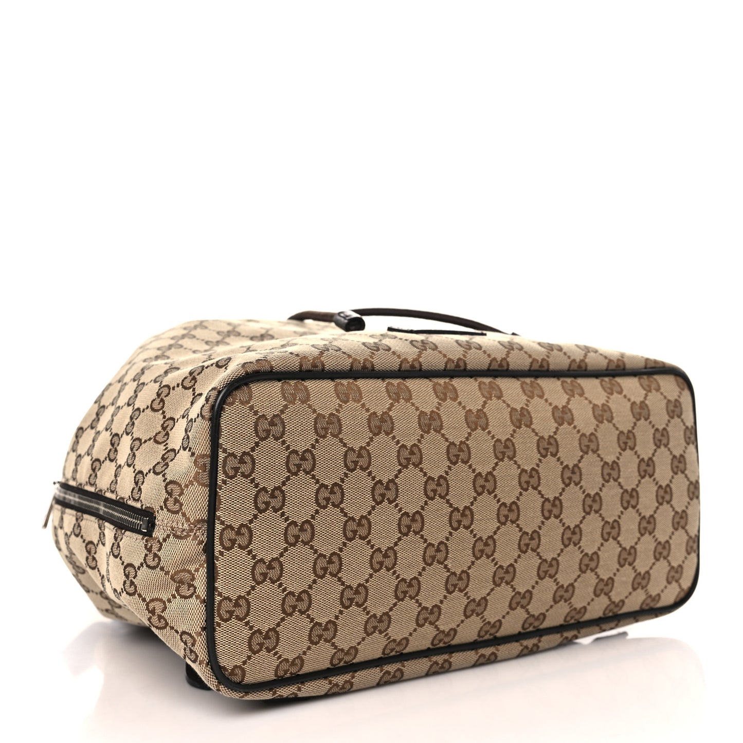 Monogram Dollar Calfskin O Drawstring Backpack Beige Ebony Testa di Moro Dark Chocolate