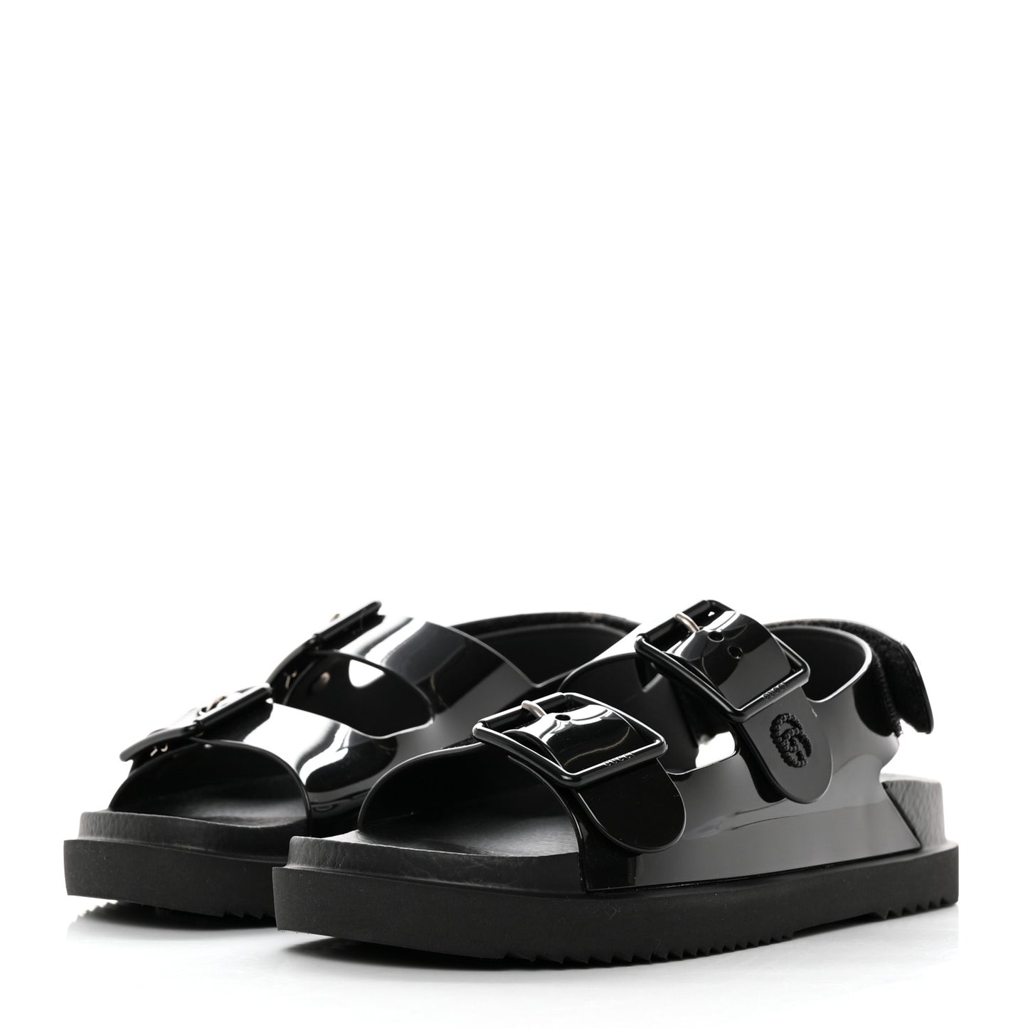 Rubber Mini Double G Womens Isla Dad Sandals 35 Black