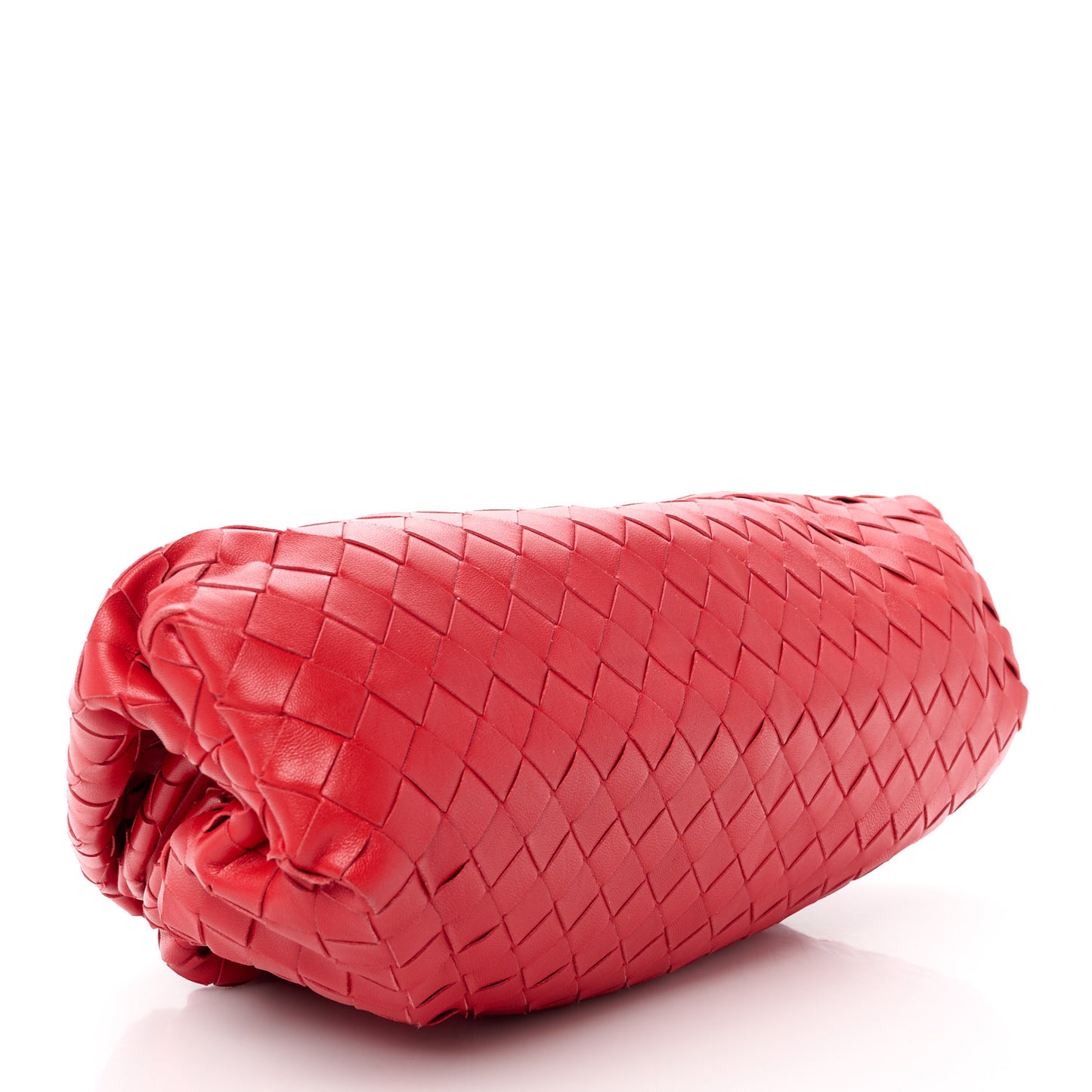 Nappa Maxi Intrecciato The Pouch Oversized Clutch Bright Red