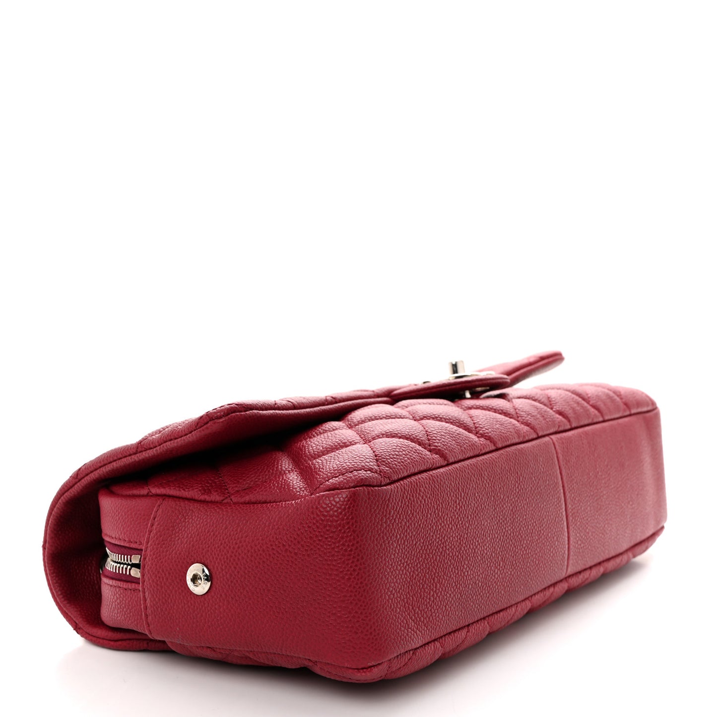 Caviar Quilted Jumbo Easy Flap Dark Pink