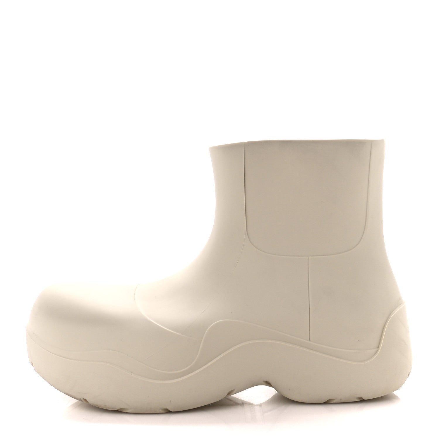 Bottega Veneta Rubber Puddle Ankle Boots 40 White 1398126