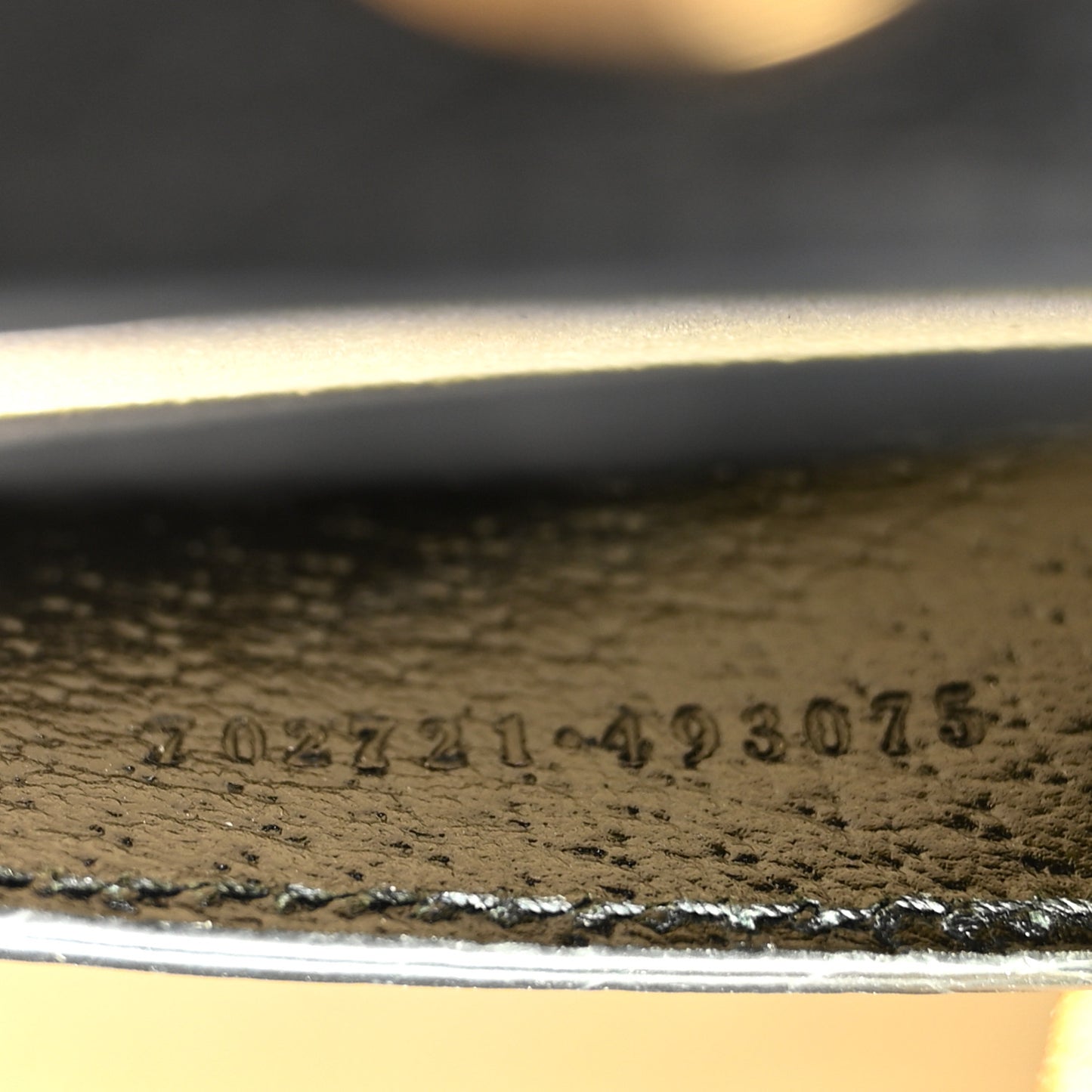 Textured Dollar Calfskin Web Small Diana Tote Bag Black Dusty Grey