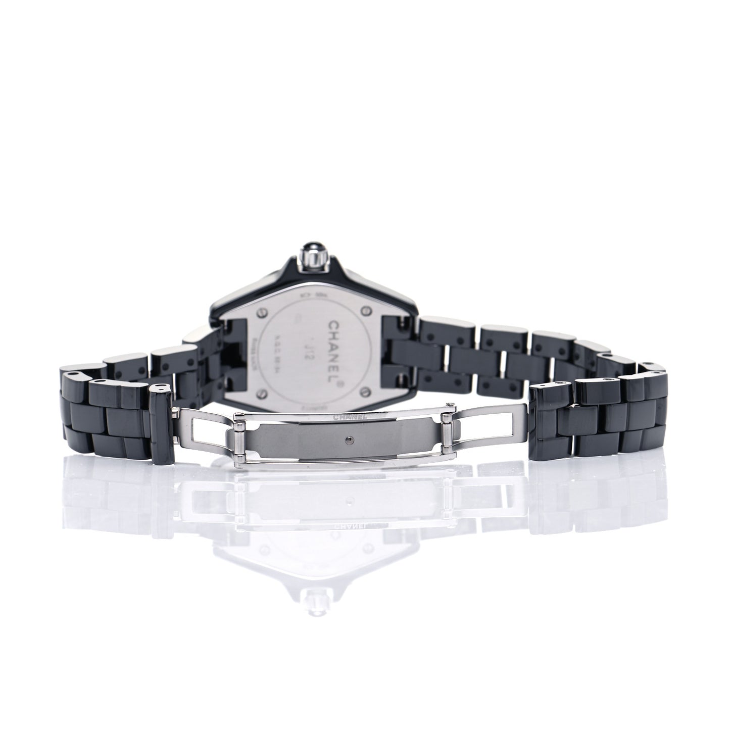 Stainless Steel Ceramic Diamond 29mm J12 Quartz Watch Black
