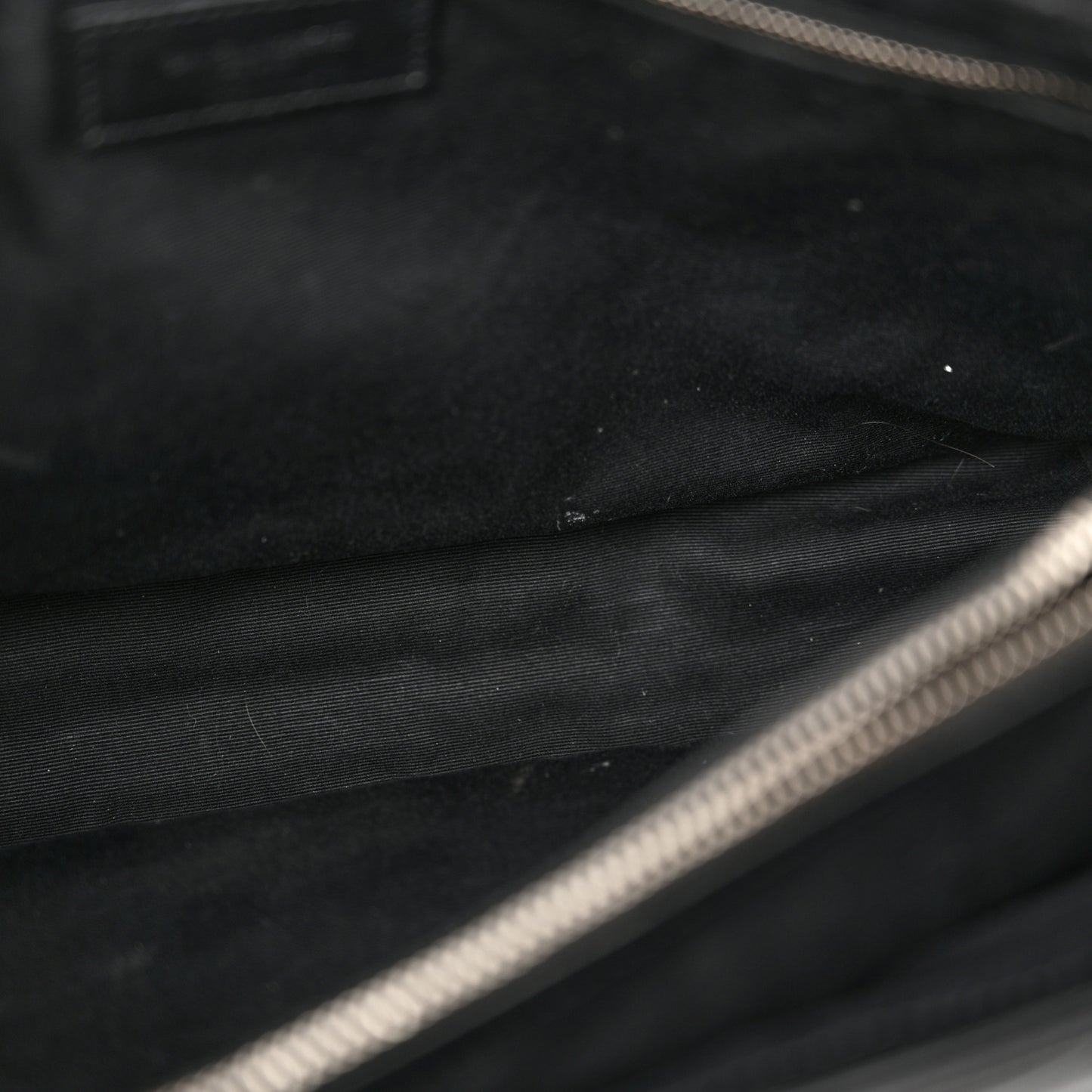 Calfskin Y Quilted Monogram Large Loulou Chain Satchel Black