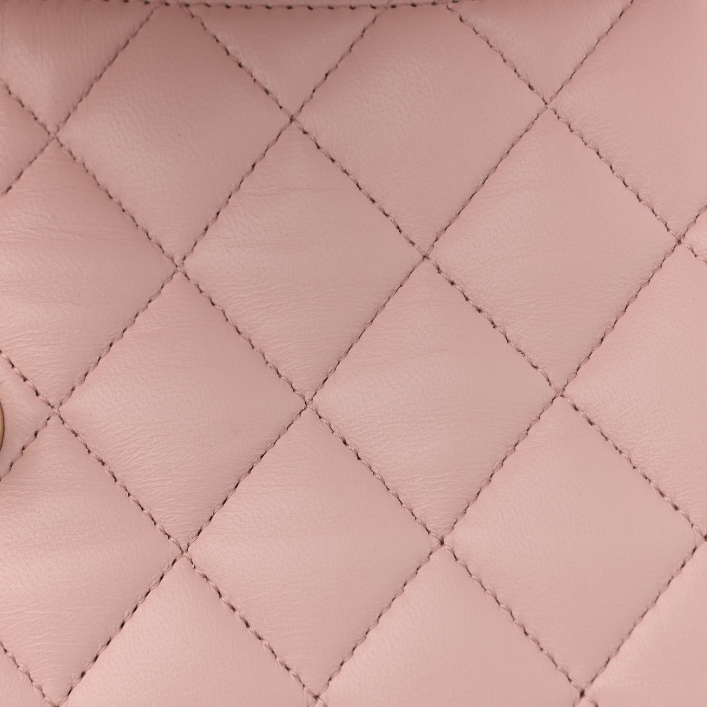 Lambskin Quilted Small Double Flap Light Pink