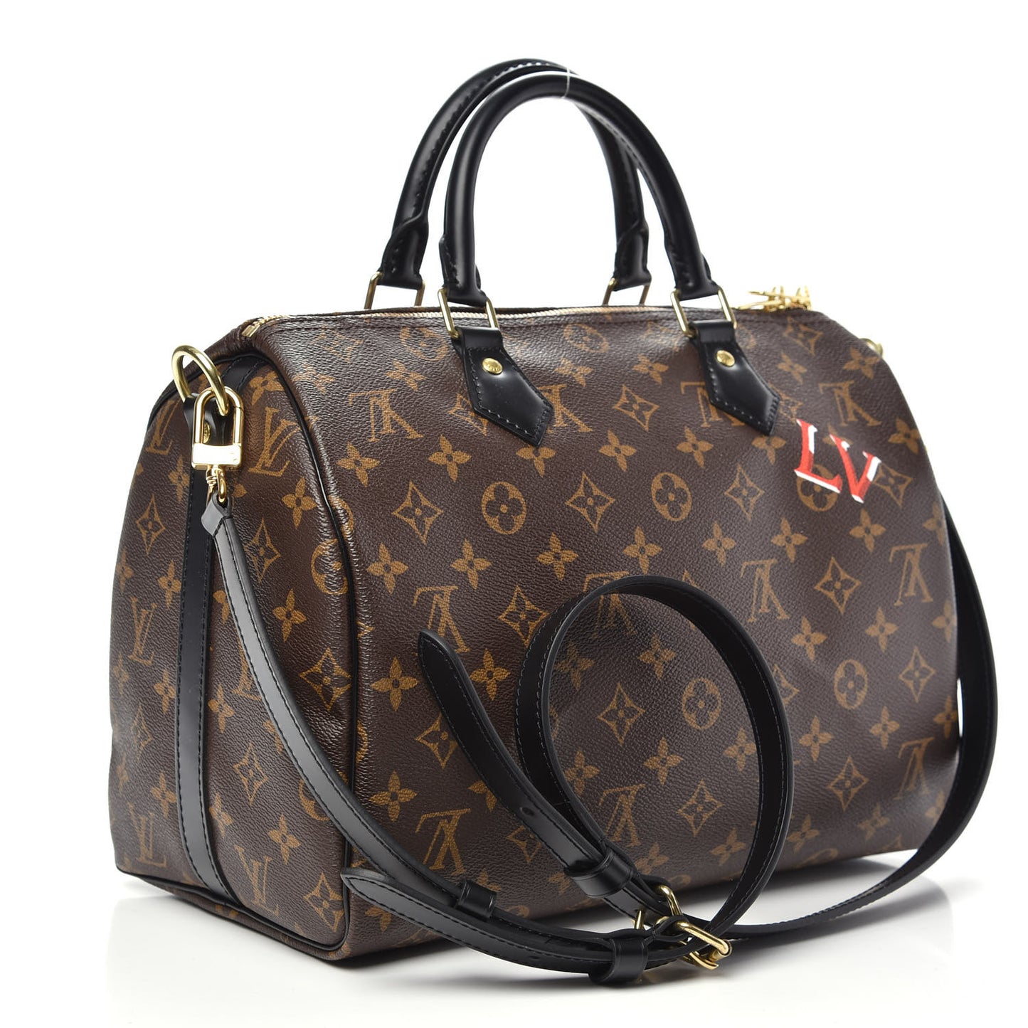 Monogram My World Tour Speedy Bandouliere 30 Black