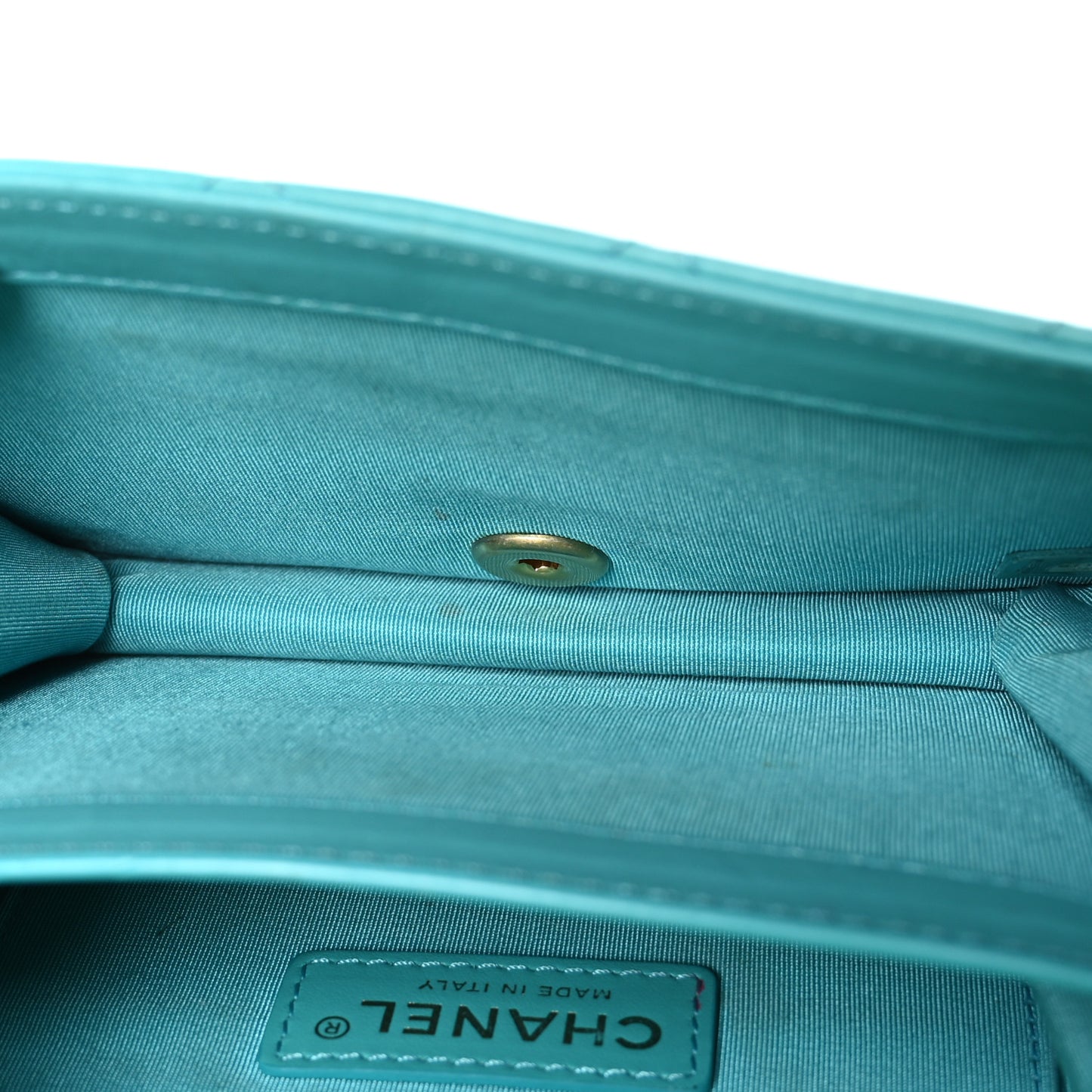 Calfskin Quilted Everyday Chic Single Flap Turquoise