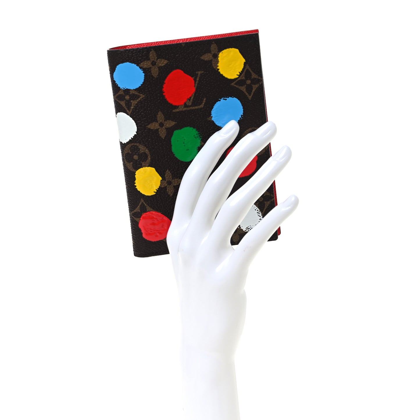 LV X YK Monogram Dots Passport Cover Multicolor