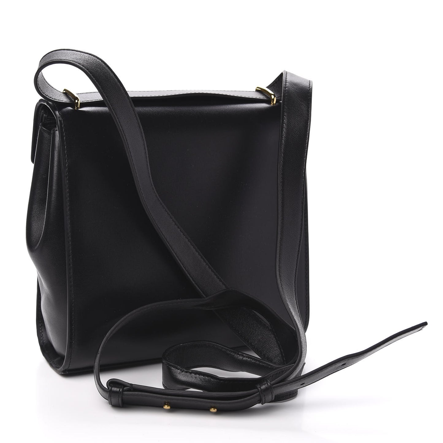 Box Calfskin Nappa Clip Bag Black