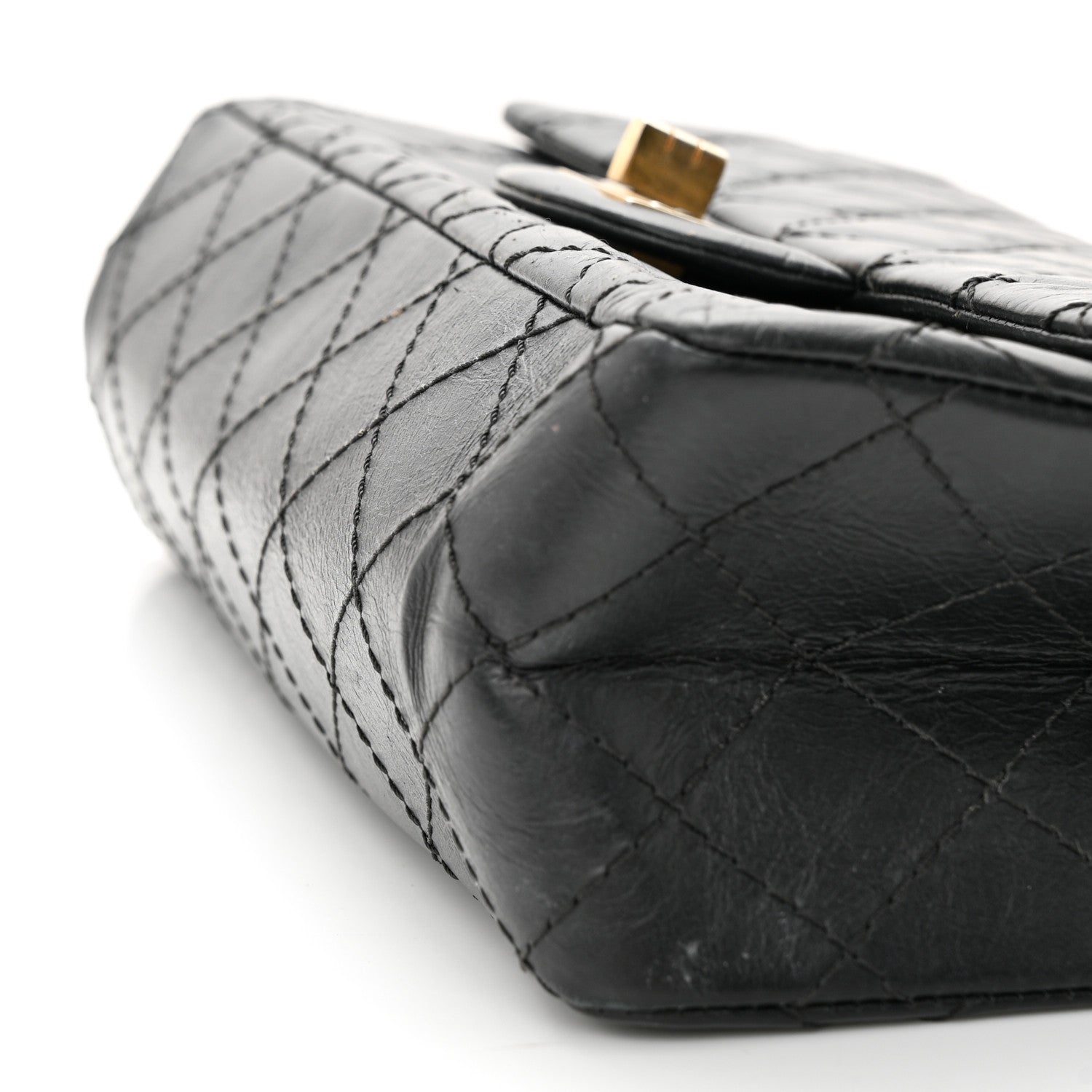 Chanel Aged Calfskin Quilted 2.55 Reissue 225 Flap Black 21 of 22