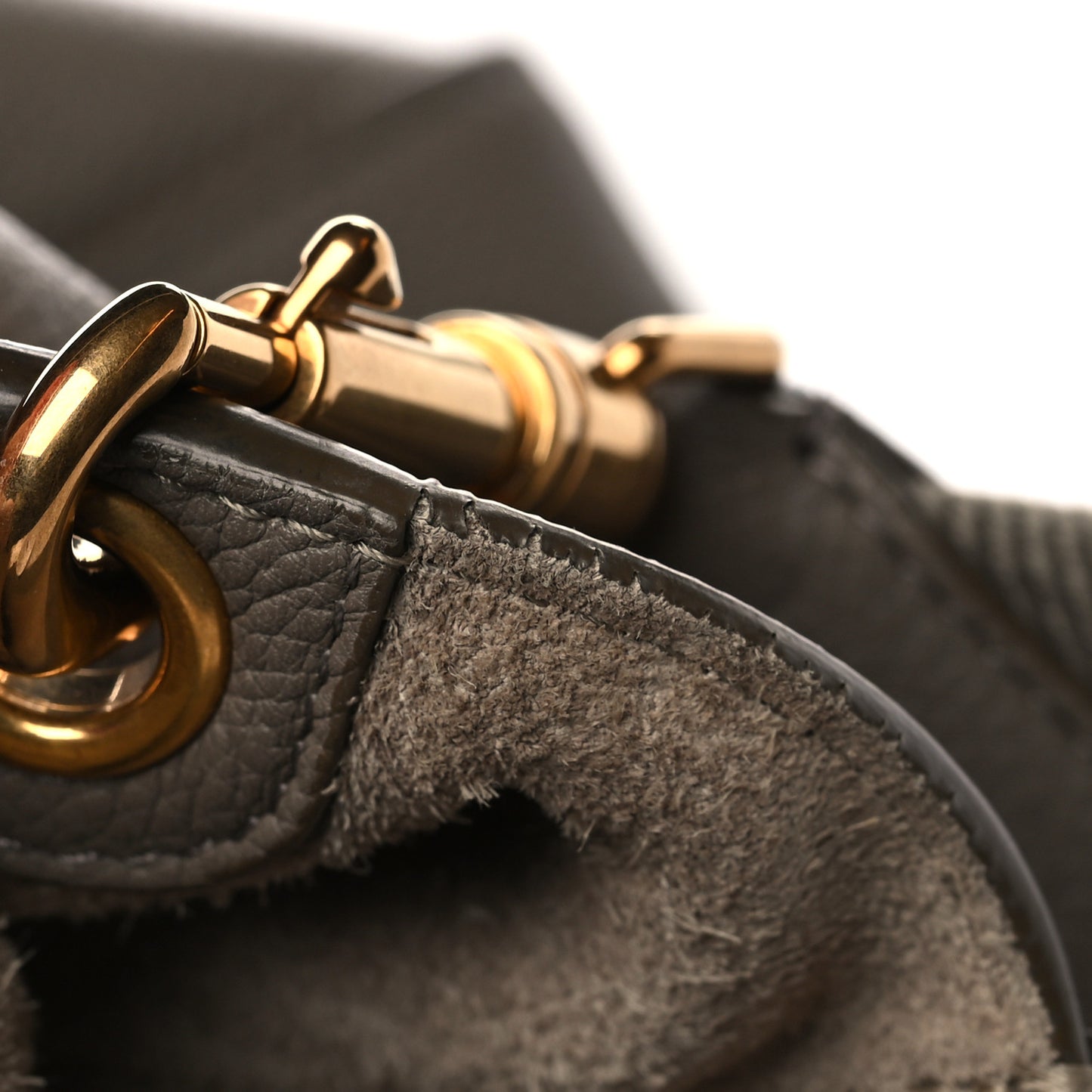 Soft Grained Calfskin Small Sangle Bucket Bag Taupe