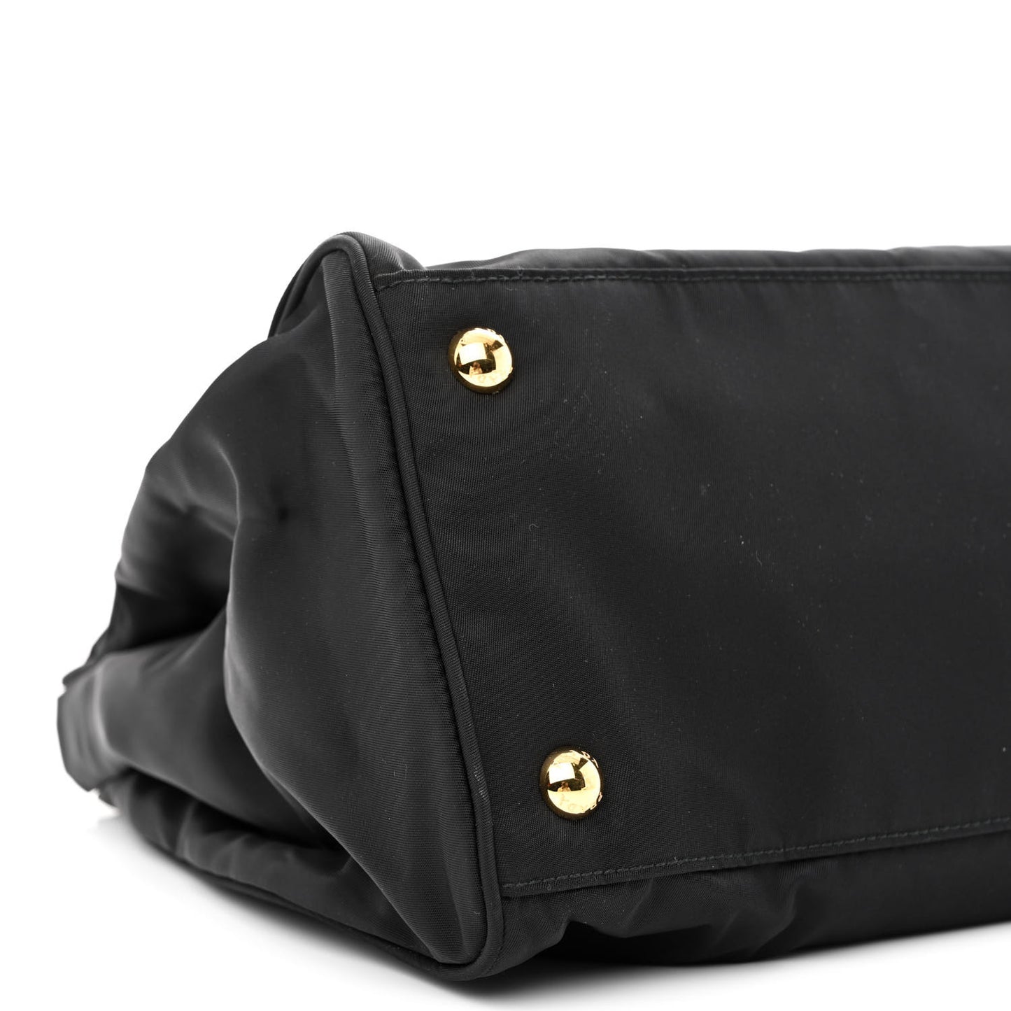 Tessuto Nylon Saffiano Shopping Tote Black