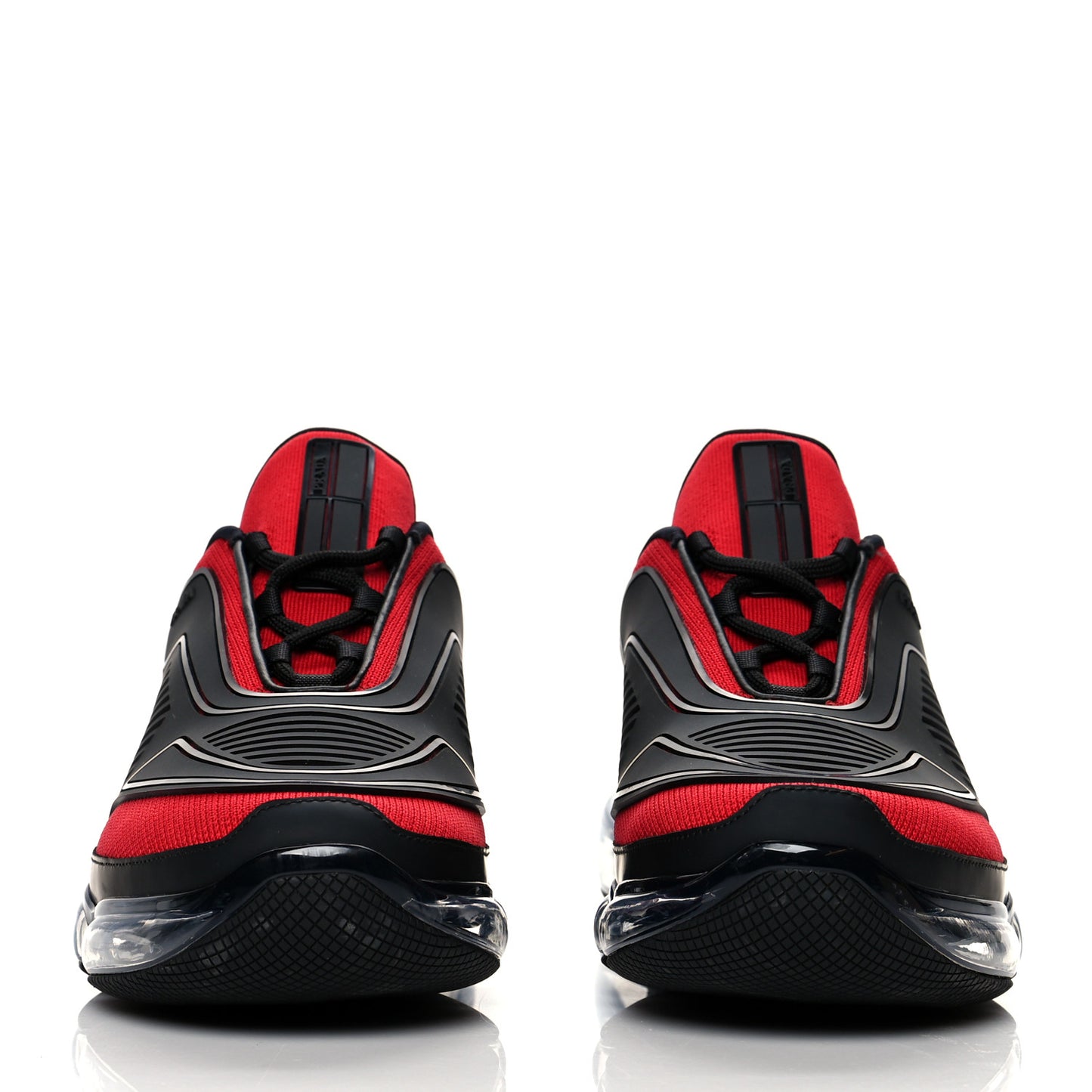 Rubber Knit Fabric Mens Cloudbust Air Sneakers 10 Black Red