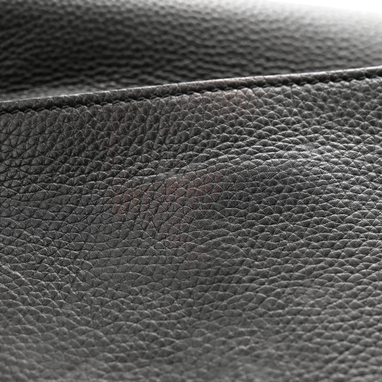 Pebbled Calfskin Medium Soho Clutch Black