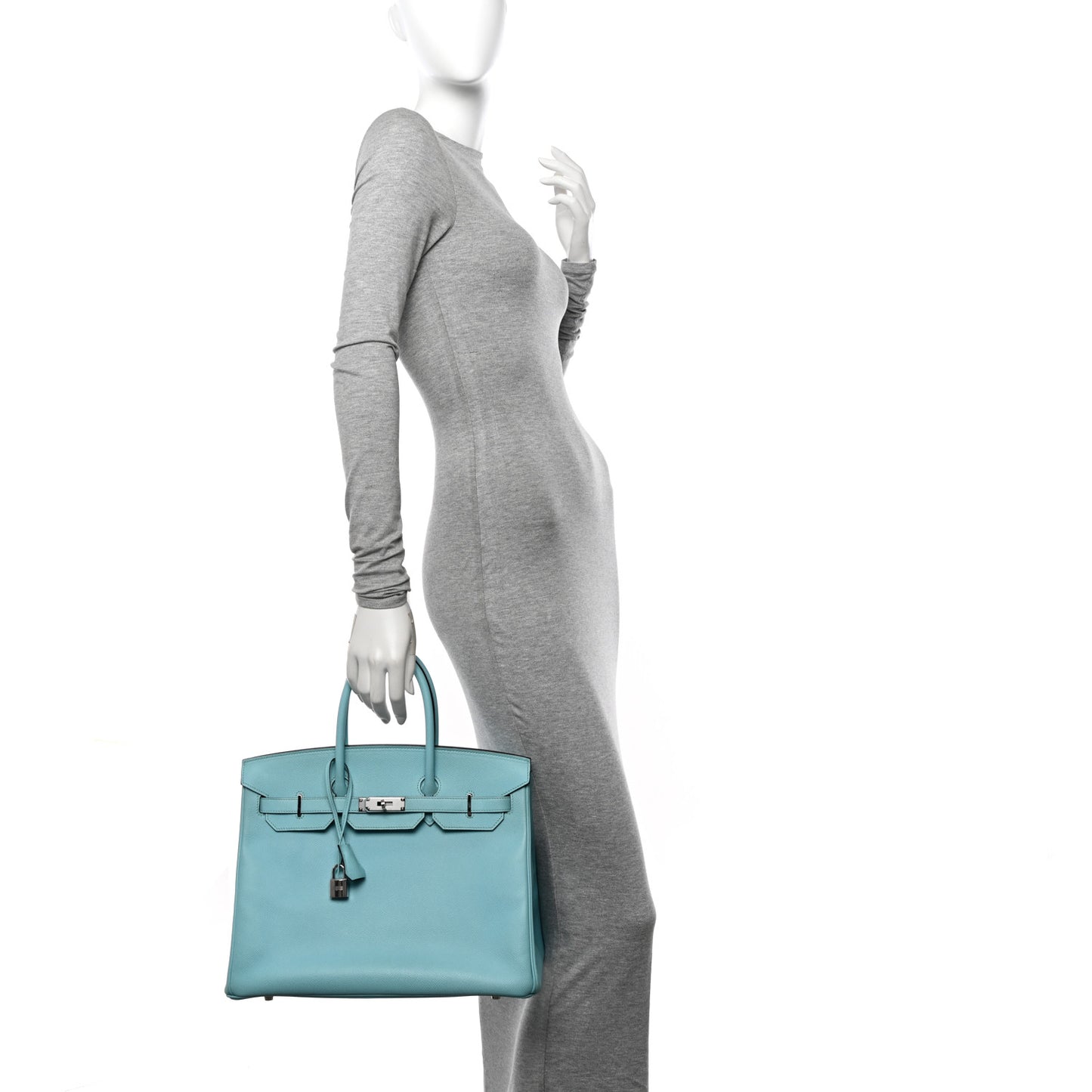 Epsom Birkin 35 Bleu Atoll