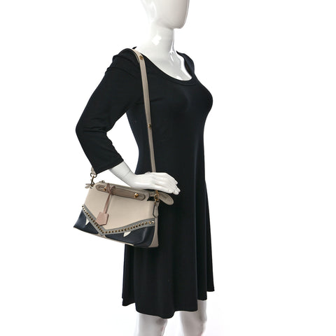 Vitello Dolce Monster Eyes Inlay Studded Medium By The Way Boston Bag Camelia Black Multicolor