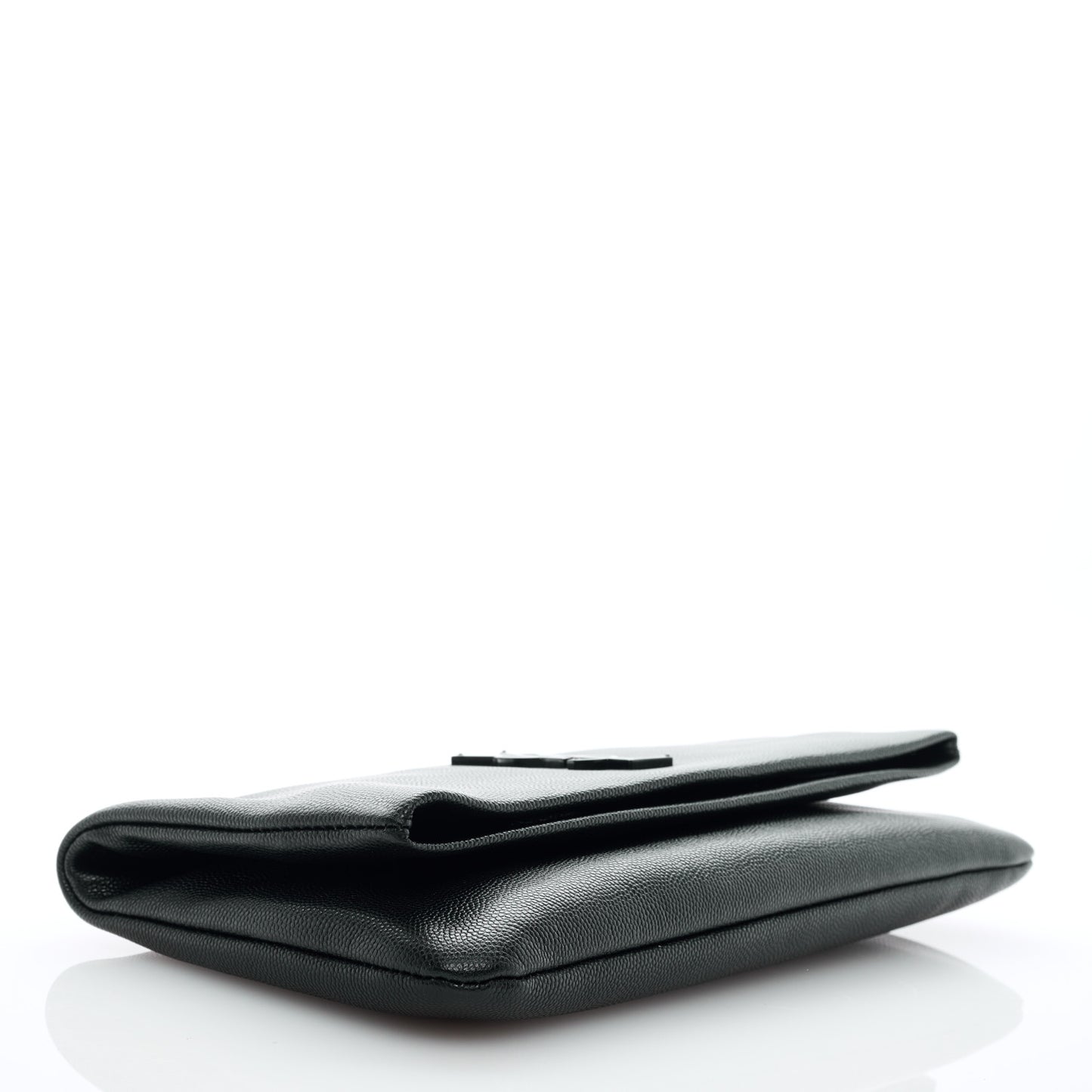 Grain De Poudre West Hollywood Monogram Fold Over Clutch Black