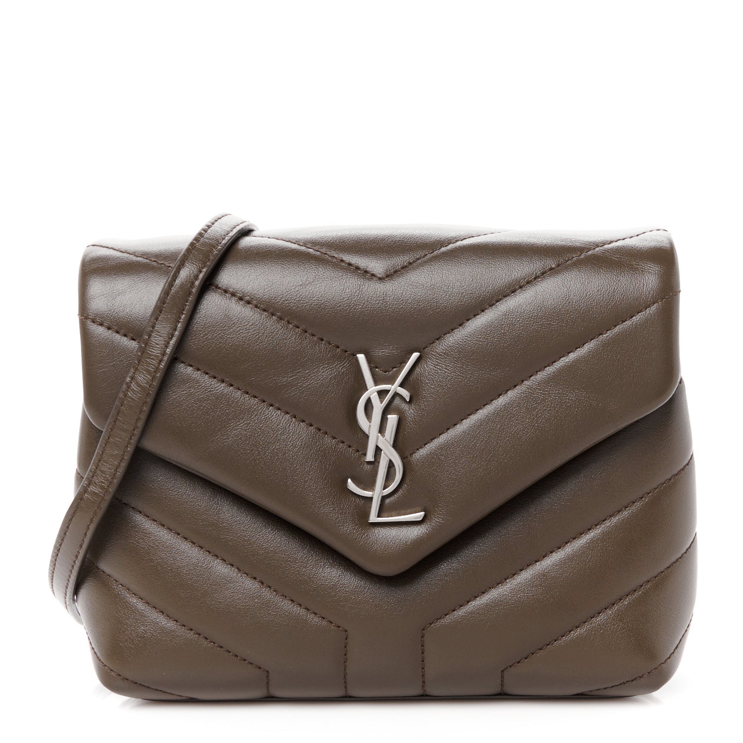 Calfskin Y Quilted Monogram Toy Loulou Crossbody Bag Faggio