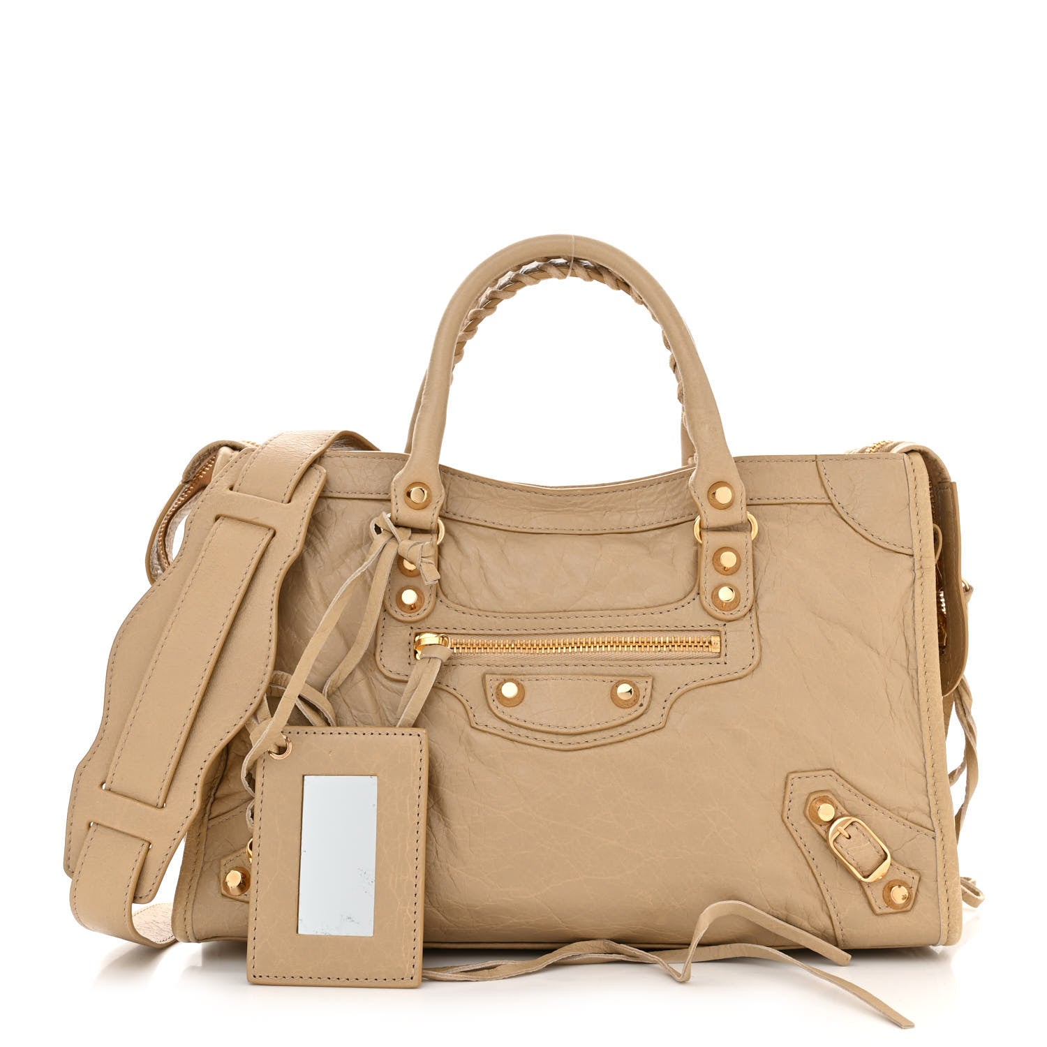 Balenciaga Agneau Classic Gold Hardware S City Beige Sable 3 of 11