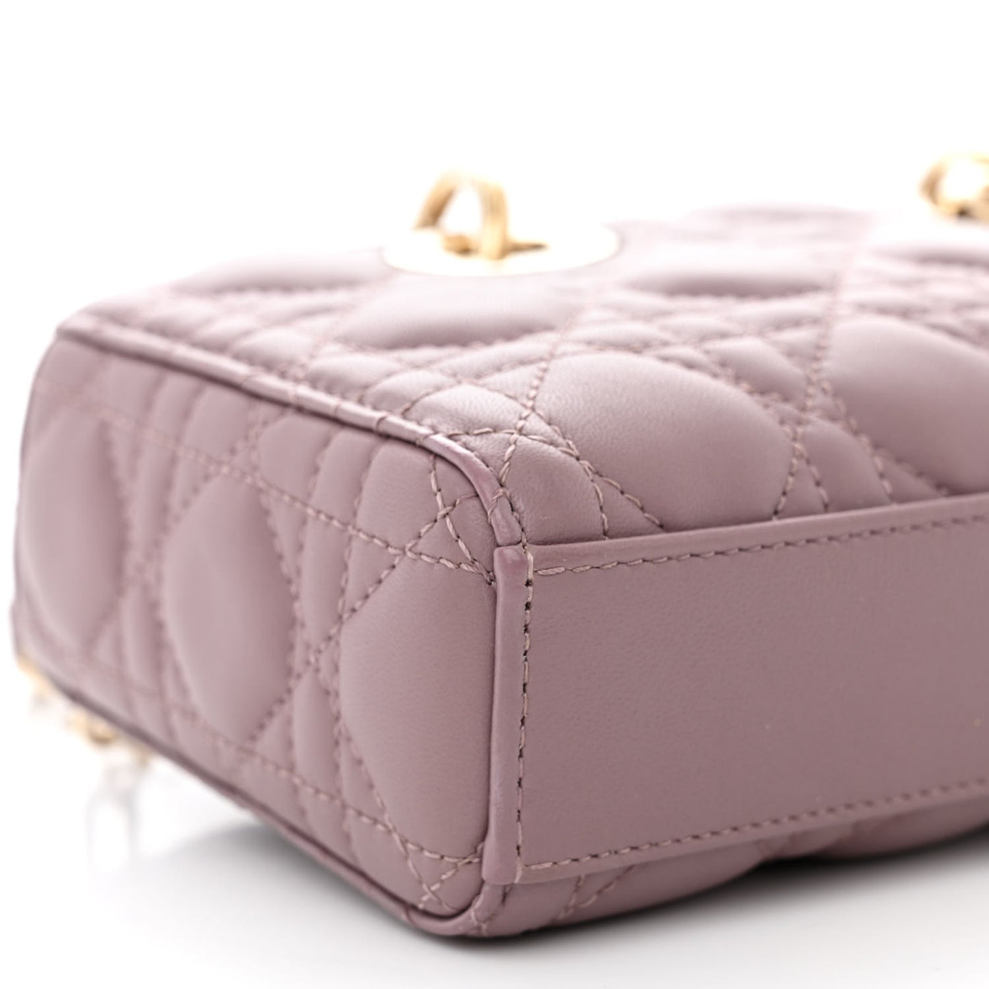 Lambskin Cannage Small Lady D-Joy Peony Pink