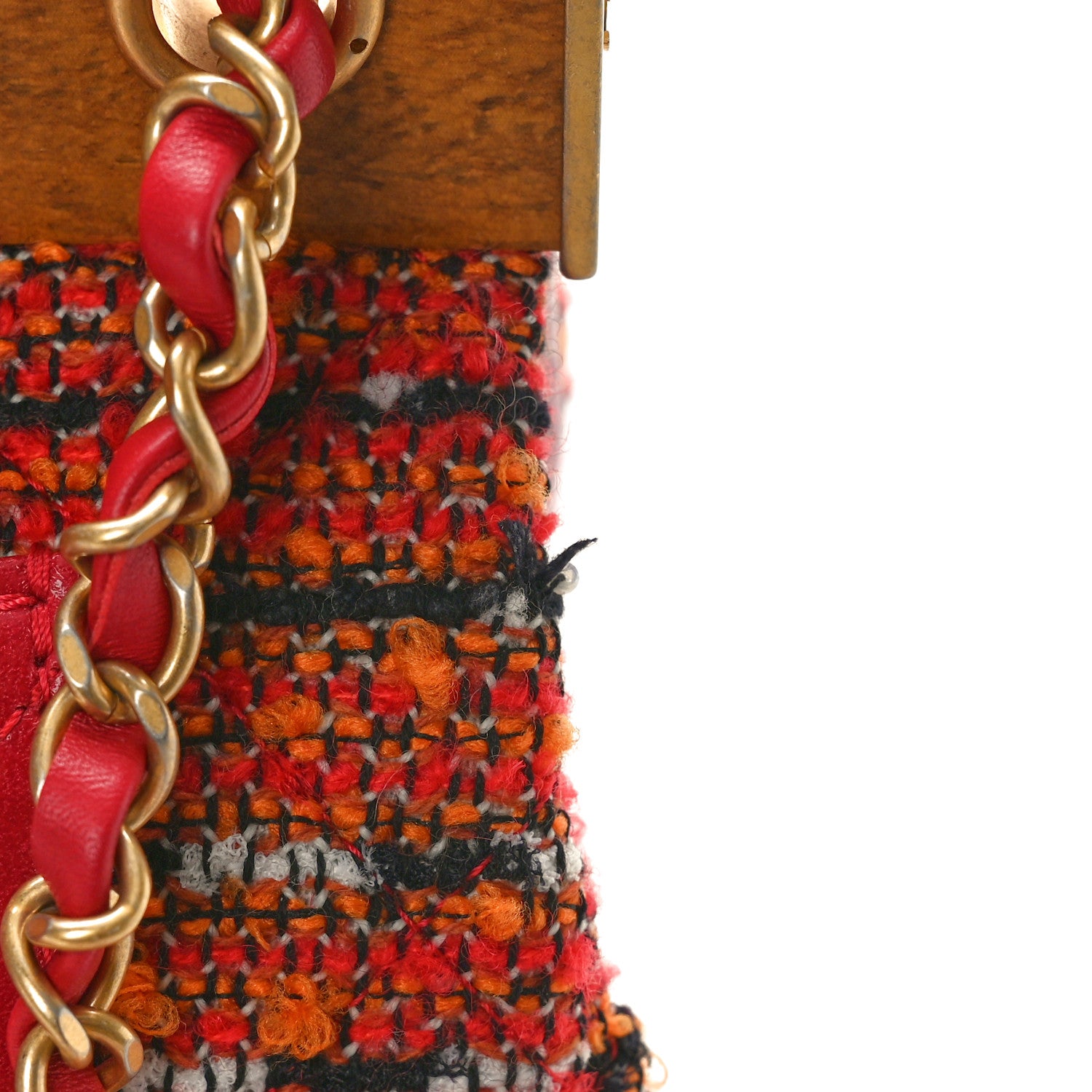 Chanel Tweed Knock On Wood Mini Flap Red 12 of 12