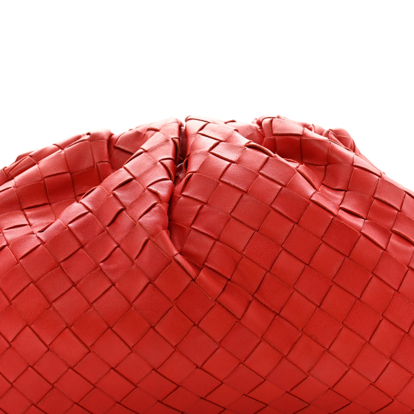 Nappa Maxi Intreccio The Pouch Oversized Red