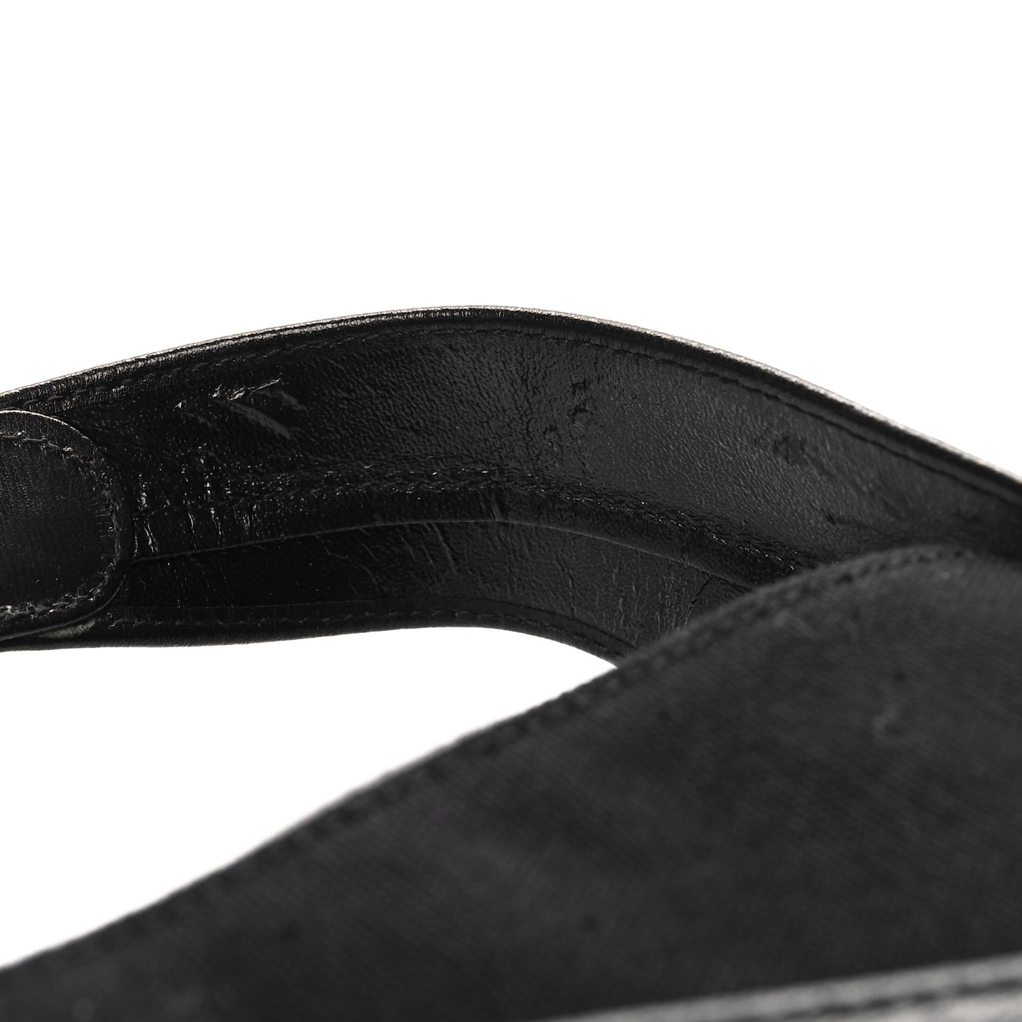 Calfskin Cut Out Top Handle Black