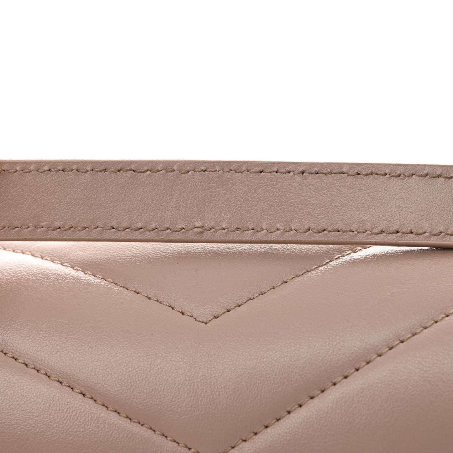 Calfskin Y Quilted Monogram Medium Loulou Chain Satchel Light Natural