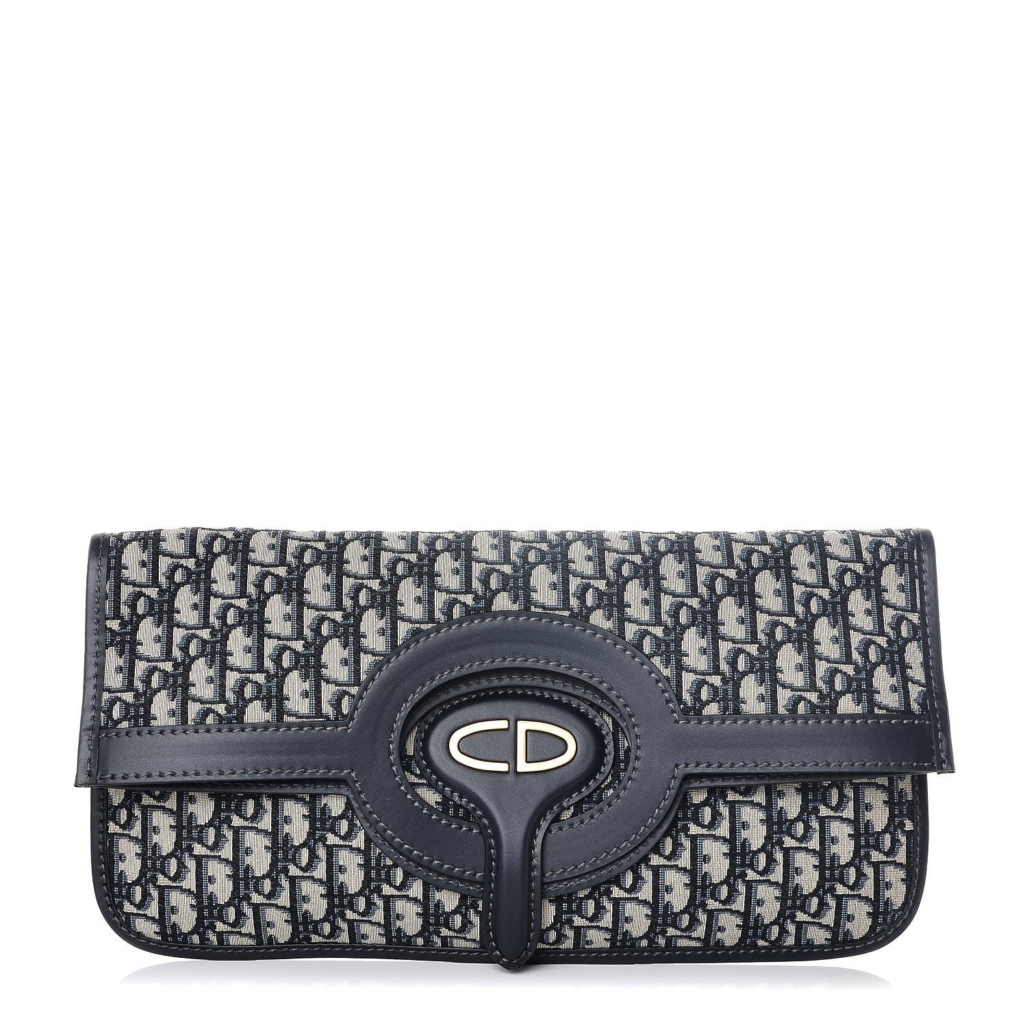 Christian Dior Oblique Fold Over Clutch Blue 343717 – FASHIONPHILE
