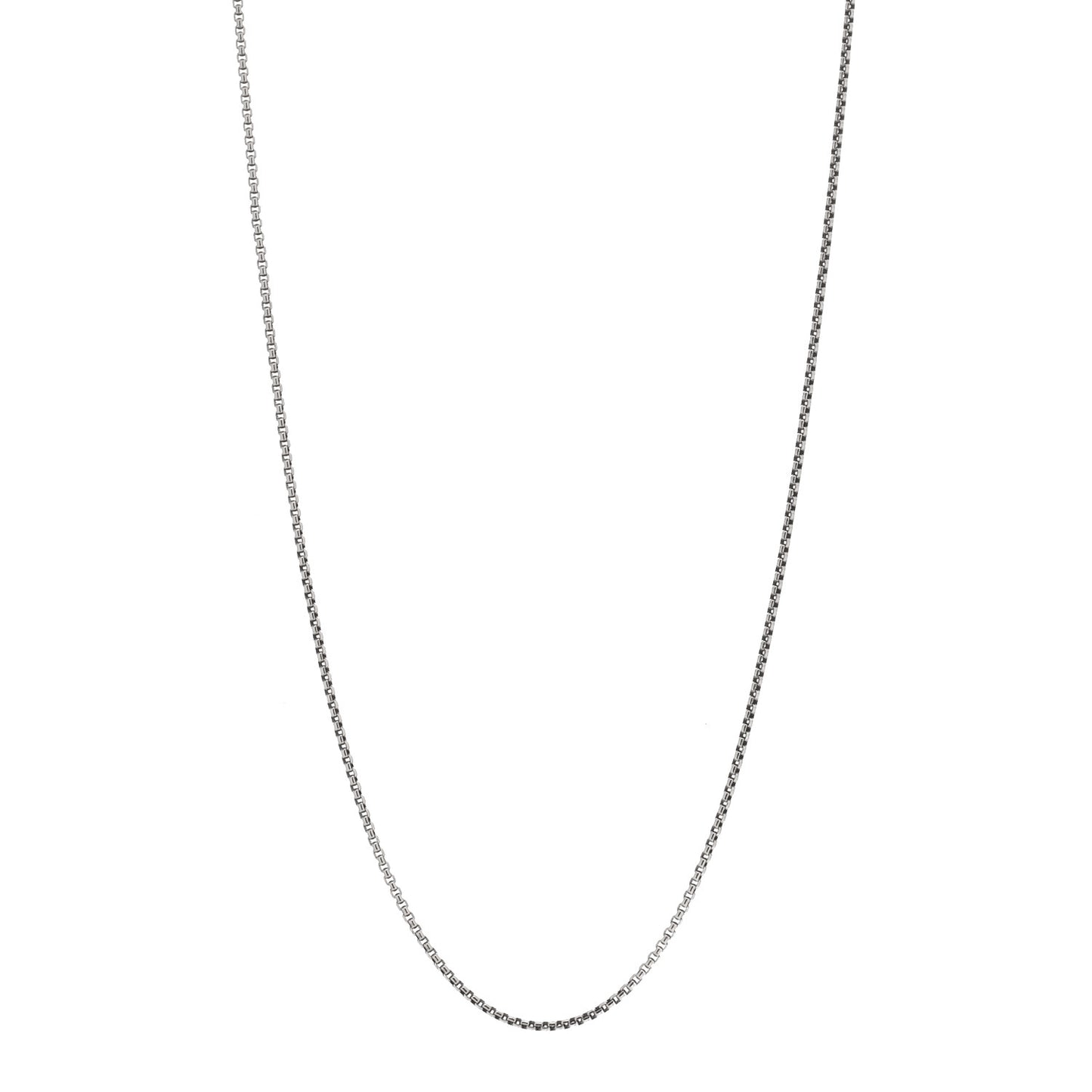 Sterling Silver 14K Yellow Gold 2.7mm Box Chain Necklace 34"