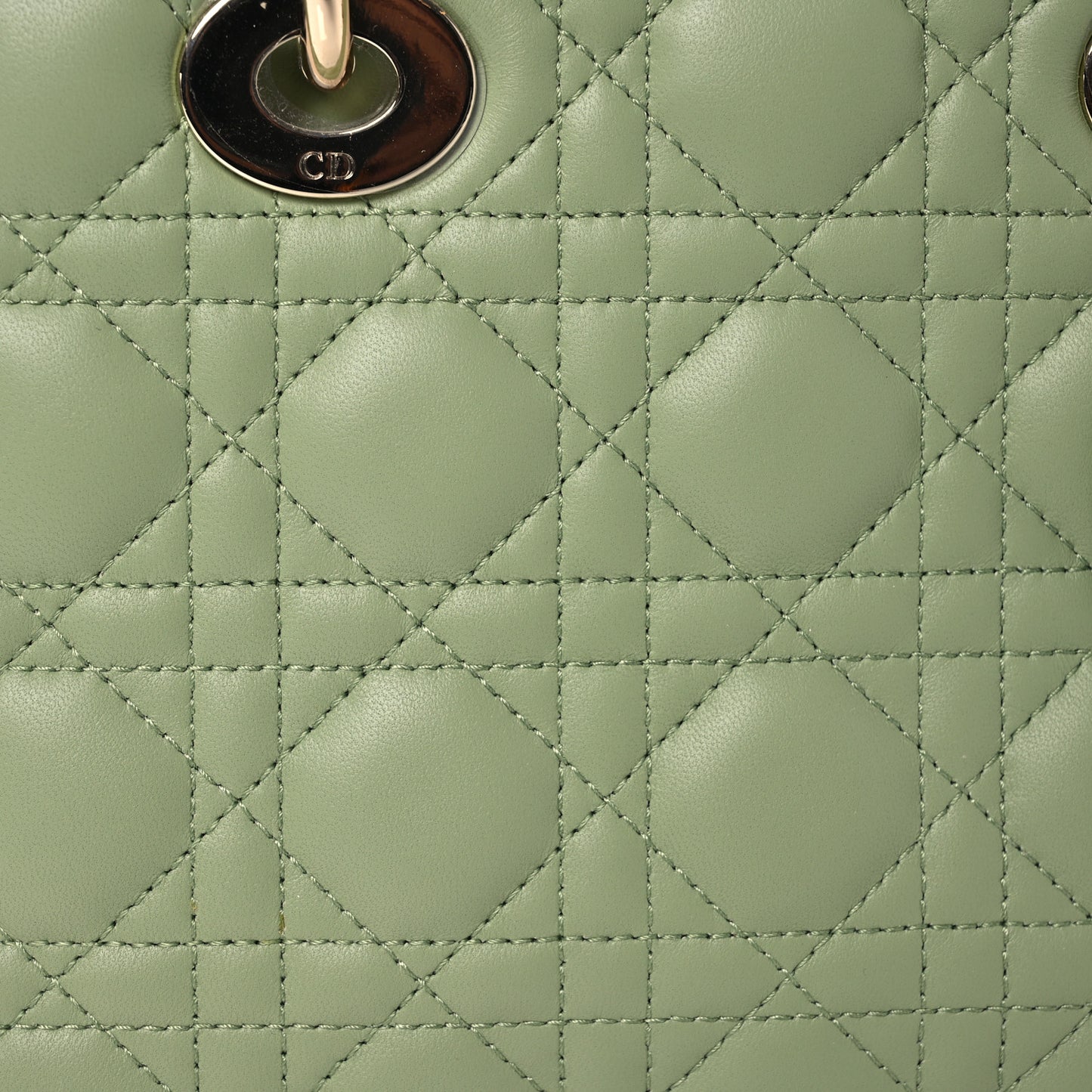 Lambskin Cannage Small My ABCDior Lady Dior Green
