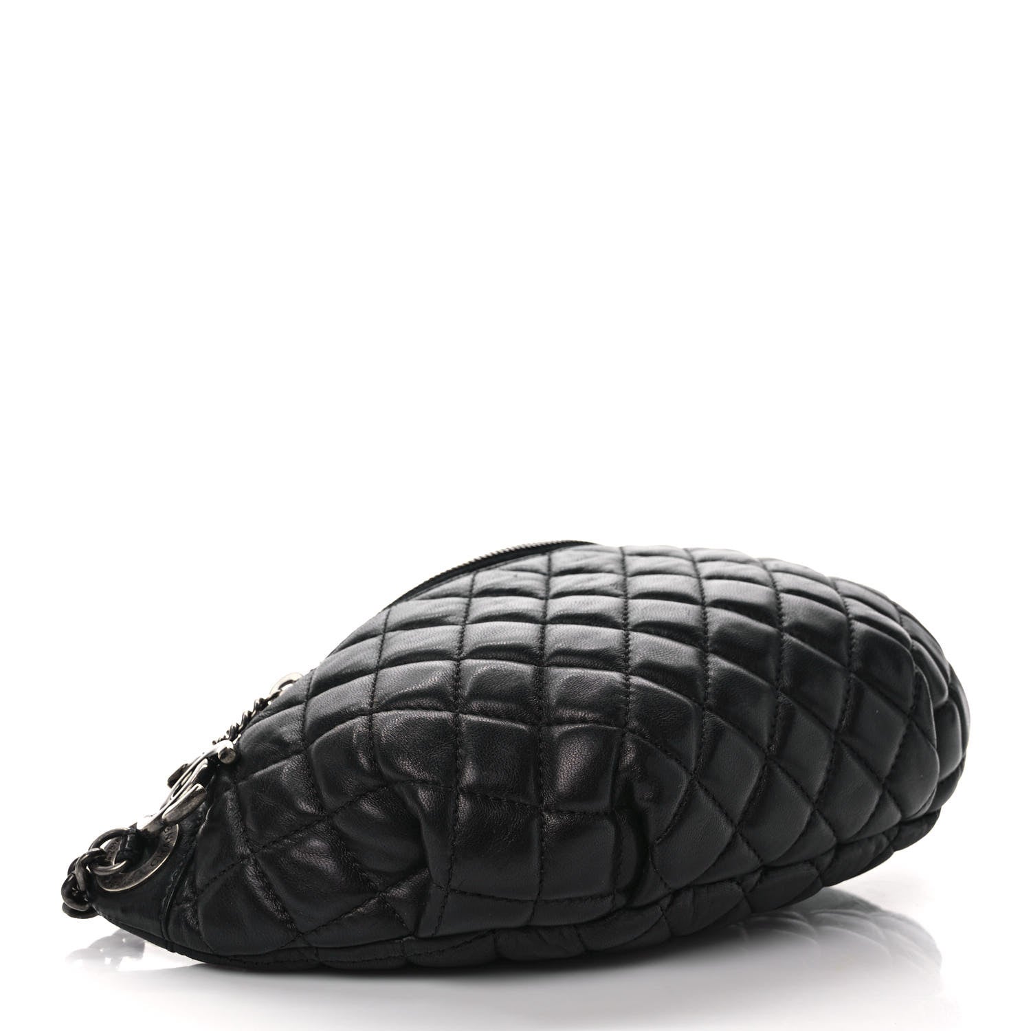 Chanel Lambskin Quilted Banane Waist Bag Fanny Pack Black 4 of 10