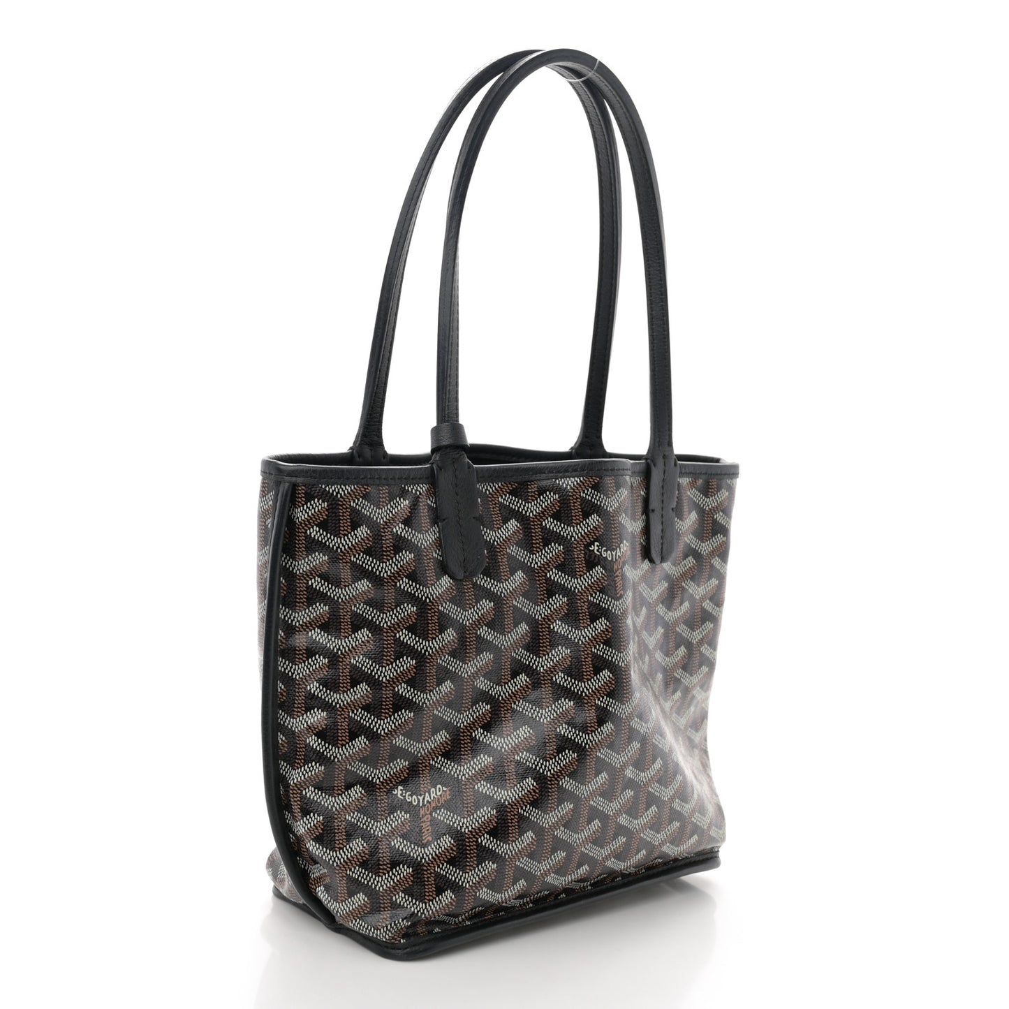 Goyardine Reversible Mini Anjou Black