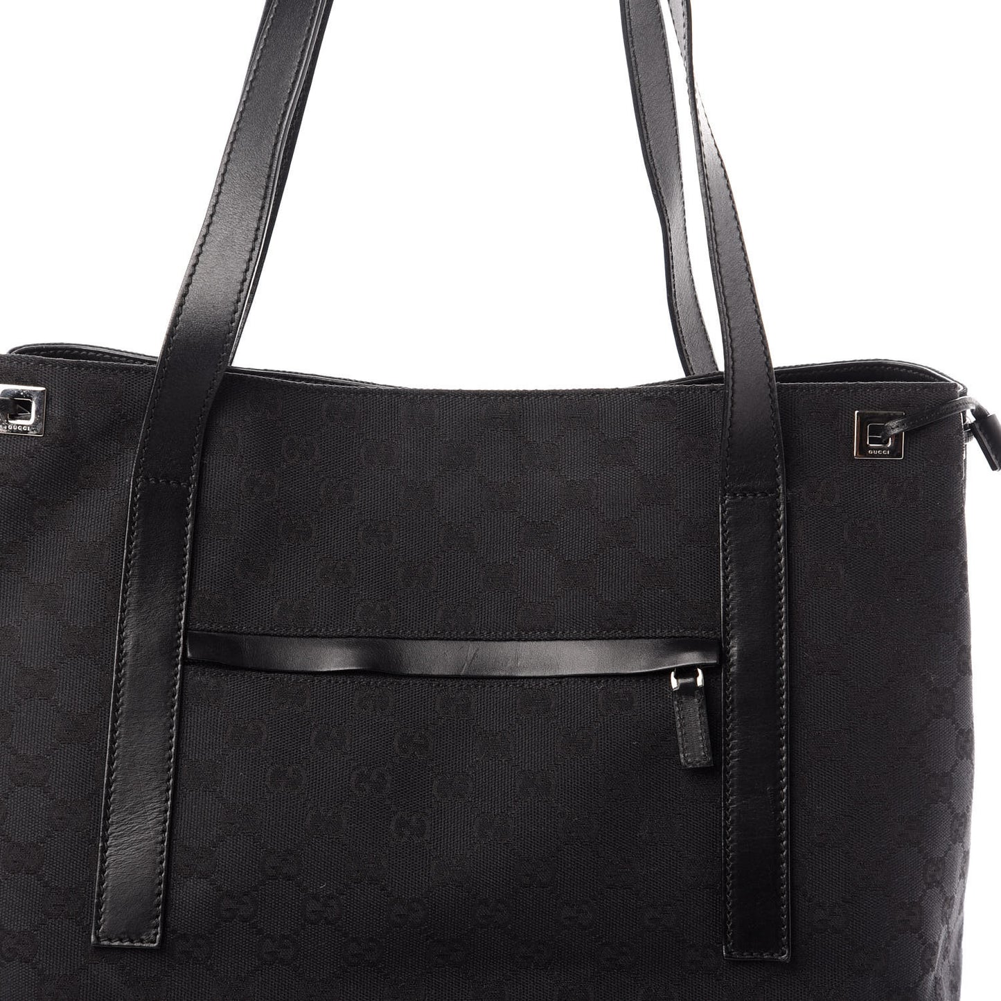 Monogram Drawstring Tote Black
