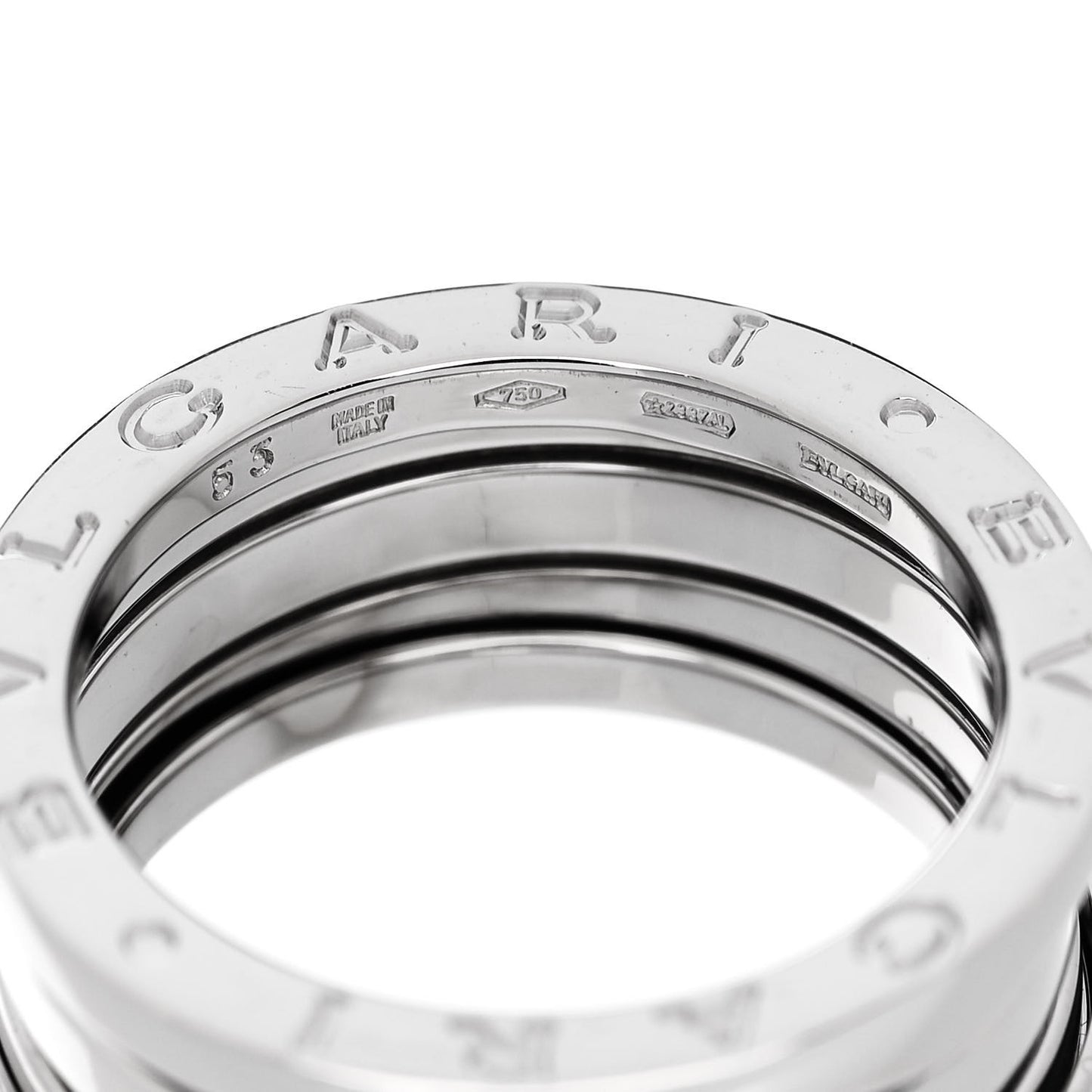 18K White Gold B.Zero1 Three-Band Ring 53 6.25