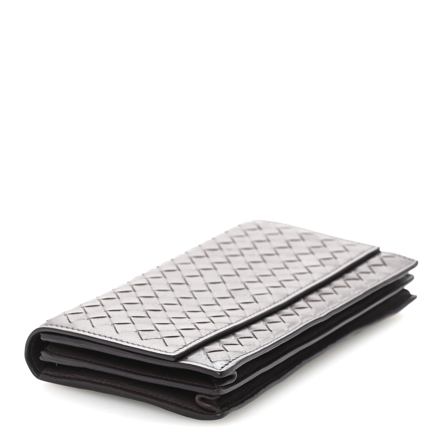 Nappa Intrecciato Continental Flap Wallet Opera