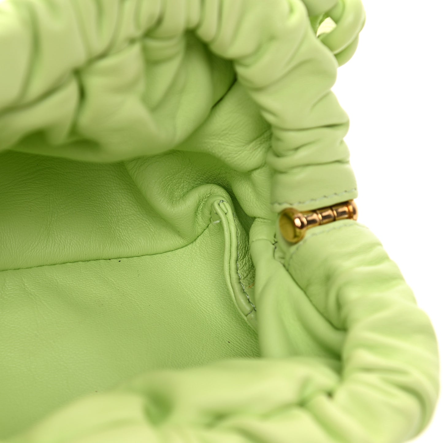 Lambskin Mini Cloud Clutch Mint