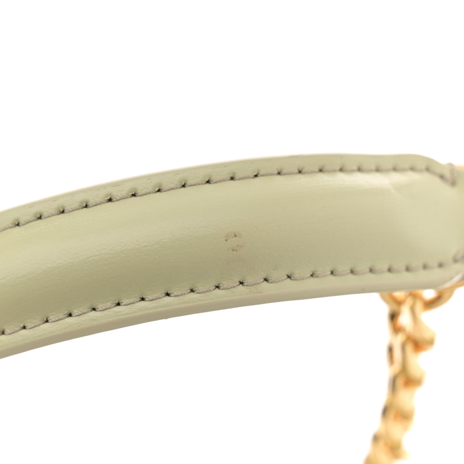 Celine Shiny Calfskin Triomphe Margo Wallet on Chain Almond Green 12 of 12