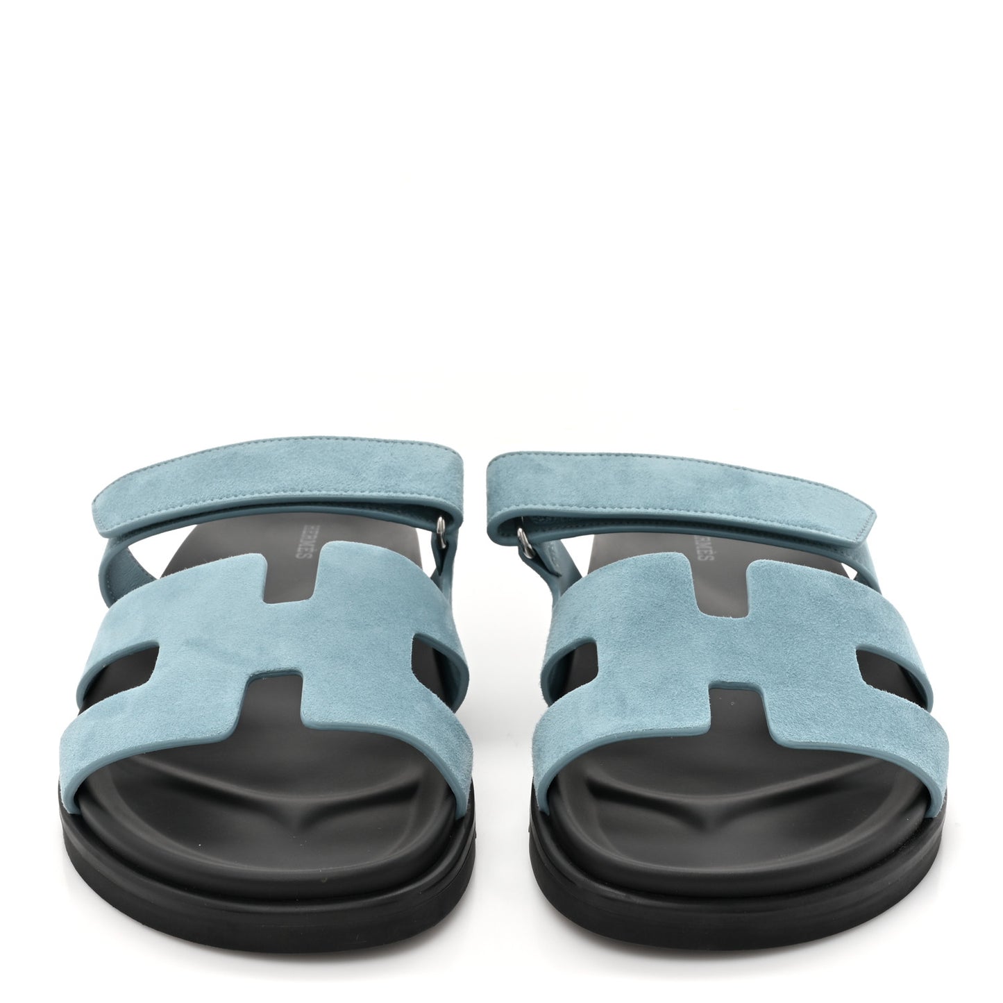 Suede Goatskin Womens Chypre Sandals 40 Bleu Mineral
