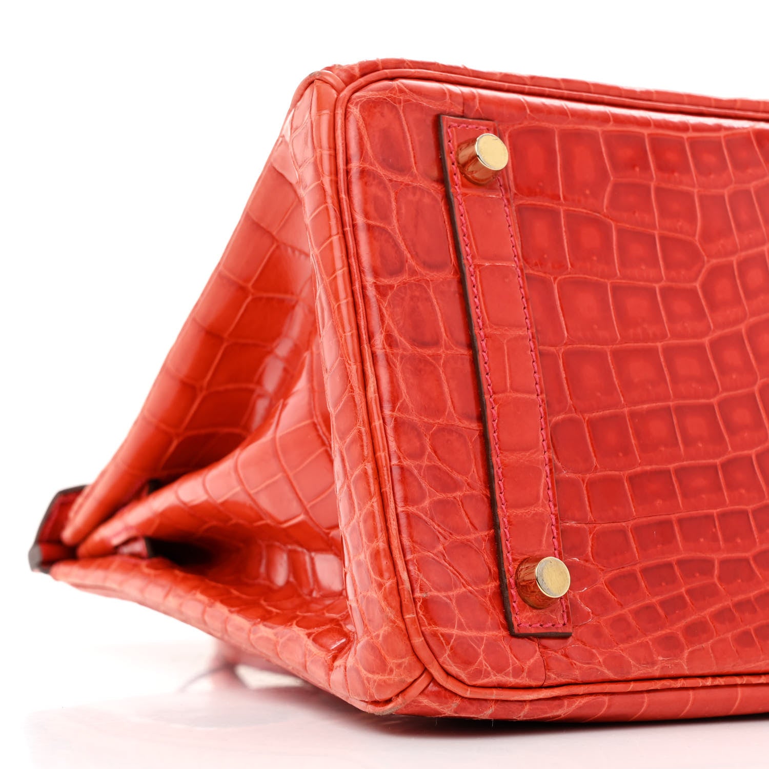 Hermes Shiny Niloticus Crocodile Birkin 30 Sanguine 10 of 15