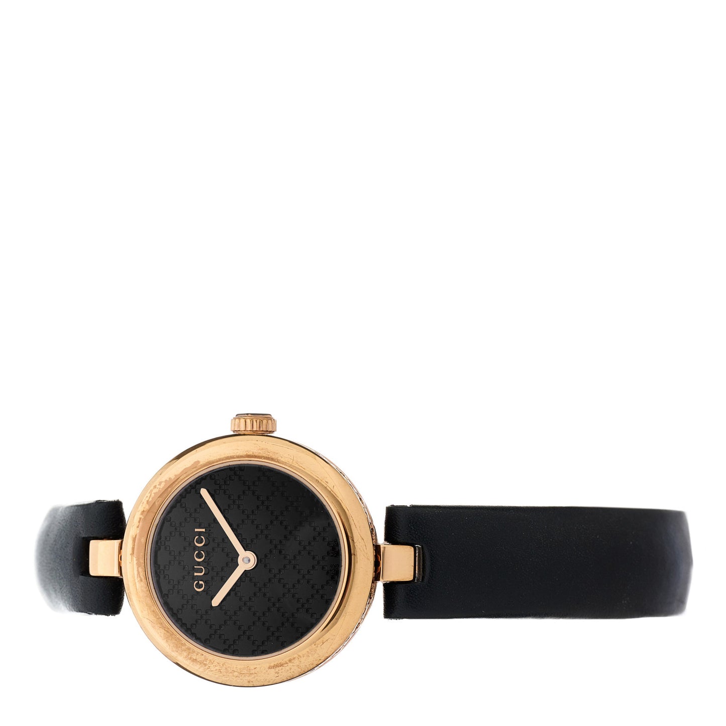 Stainless Steel Calfskin 27mm Diamantissima Quartz Watch Black